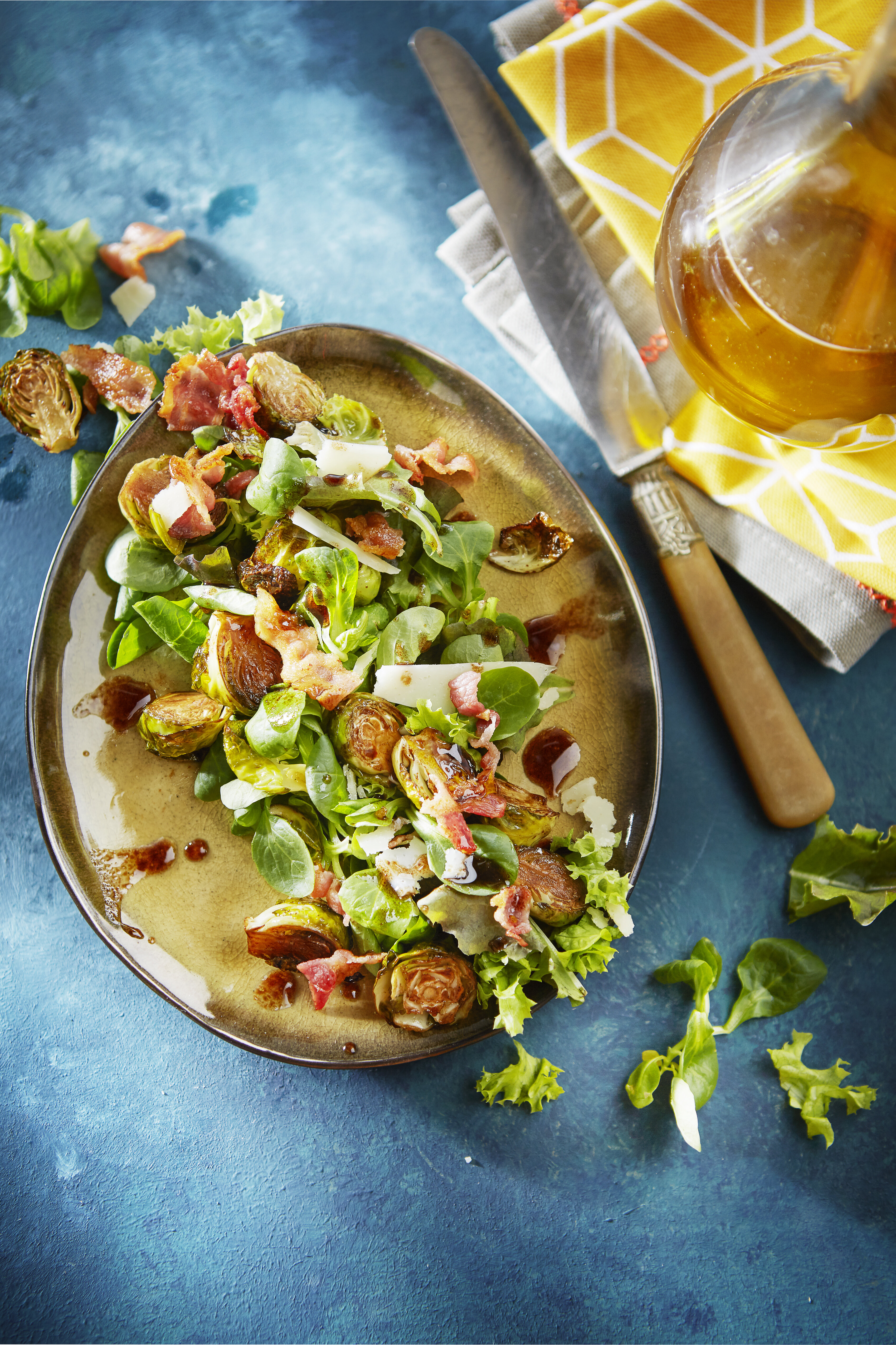 Salade met spruitjes uit de oven