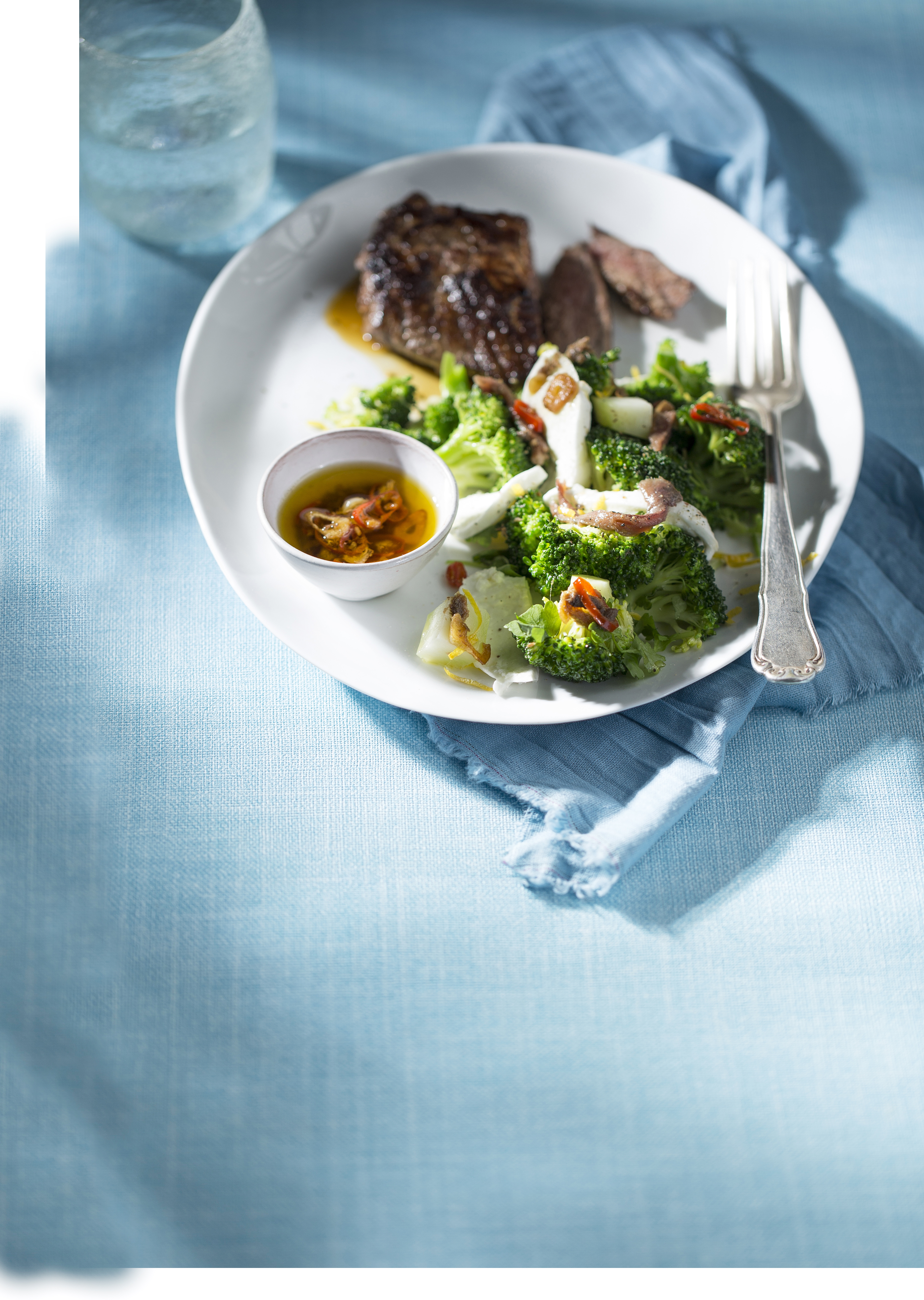 Broccoli met mozzarella en ansjovis