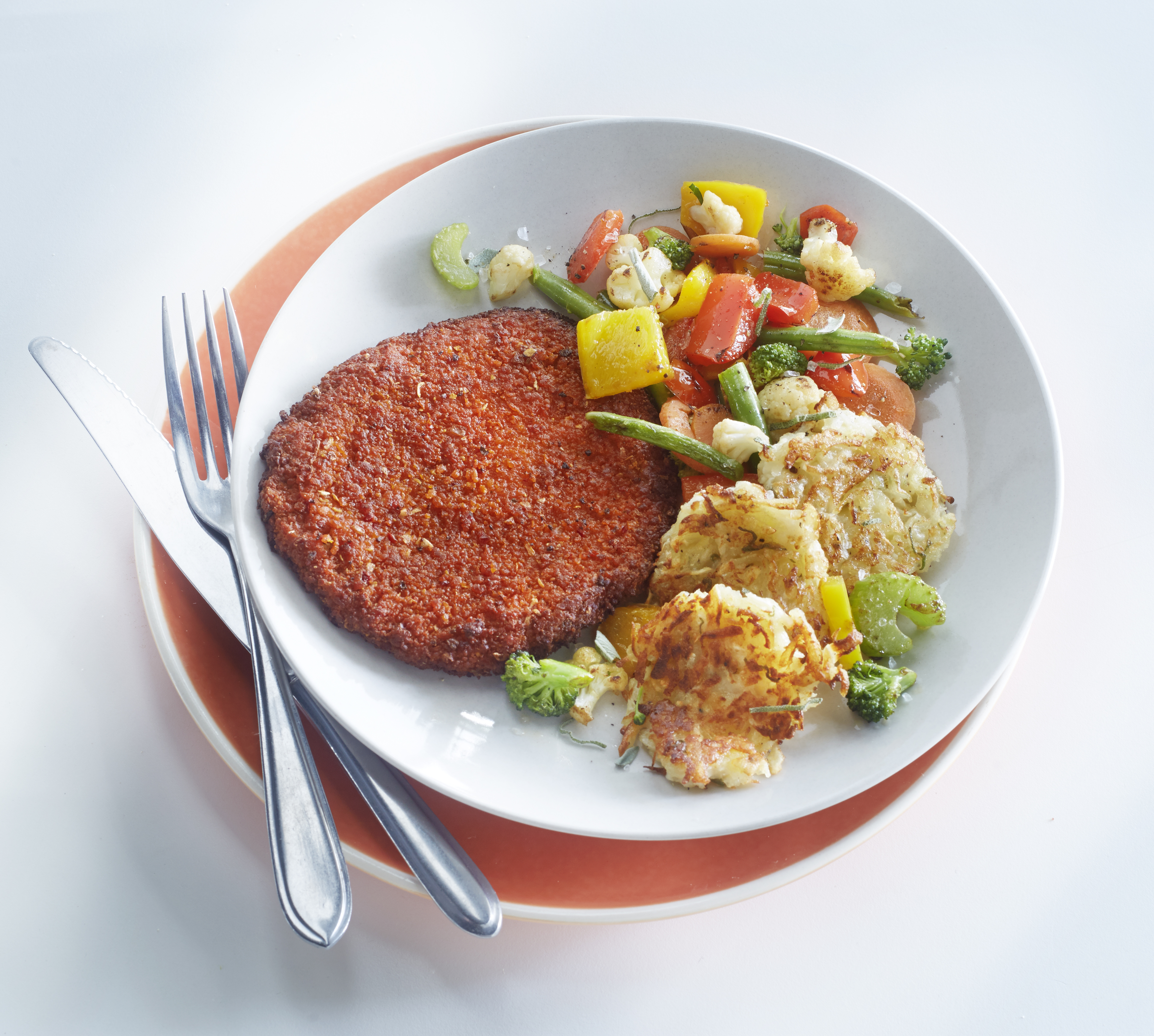 Gehaktschnitzel met knolselderijrösti