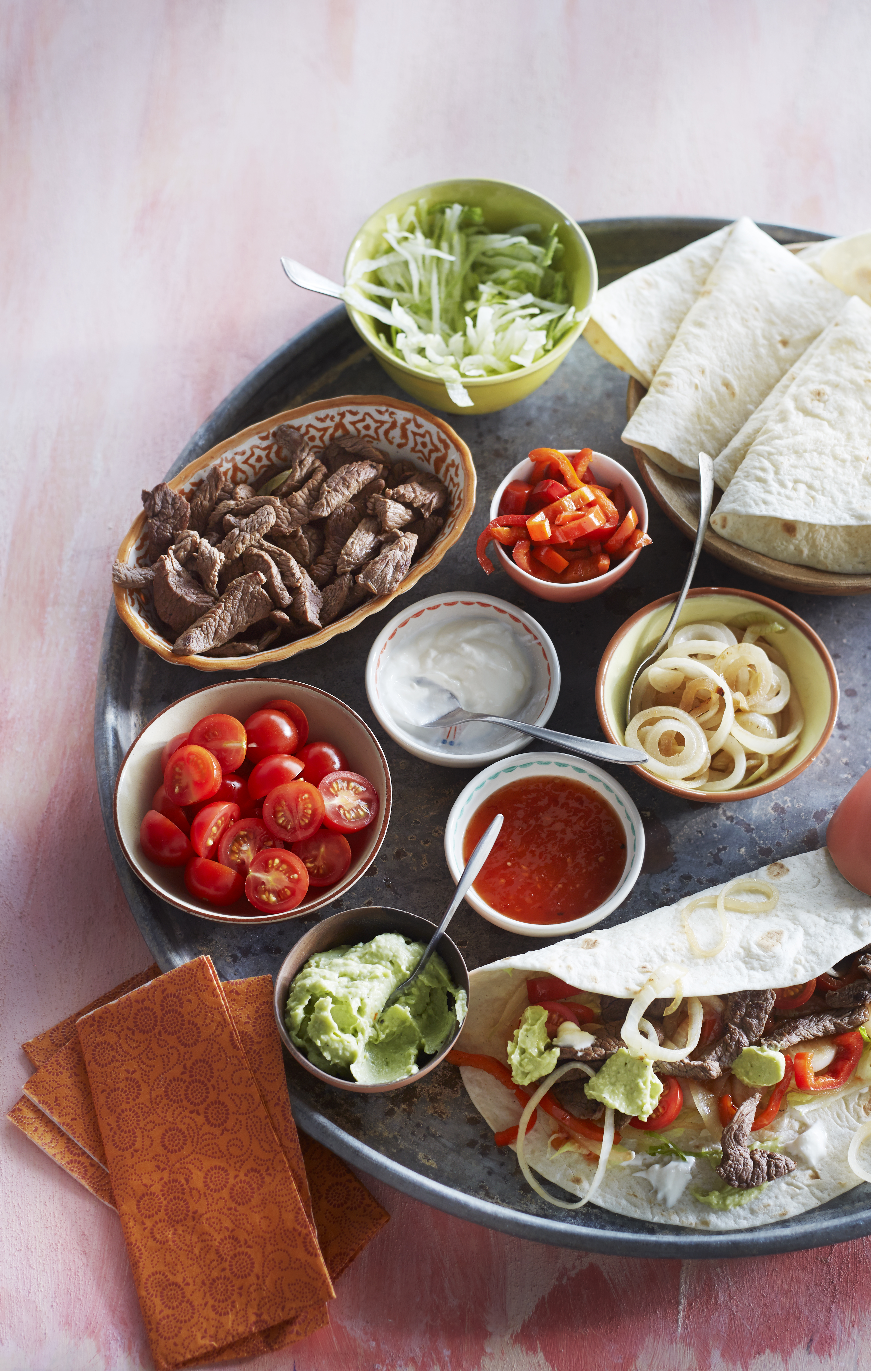 Fajitas 'aan tafel'