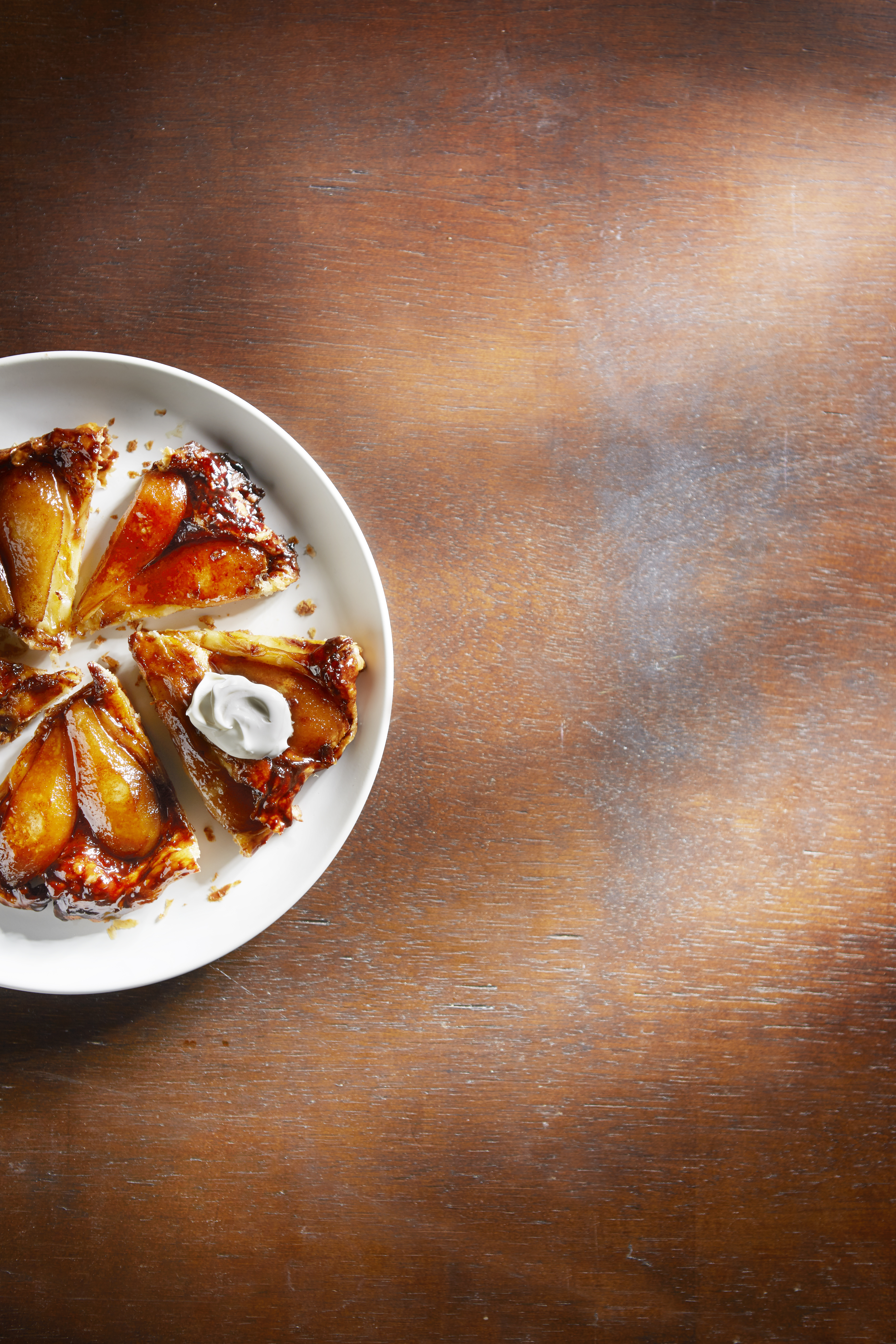 Tarte Tatin met peer en gezouten karamel