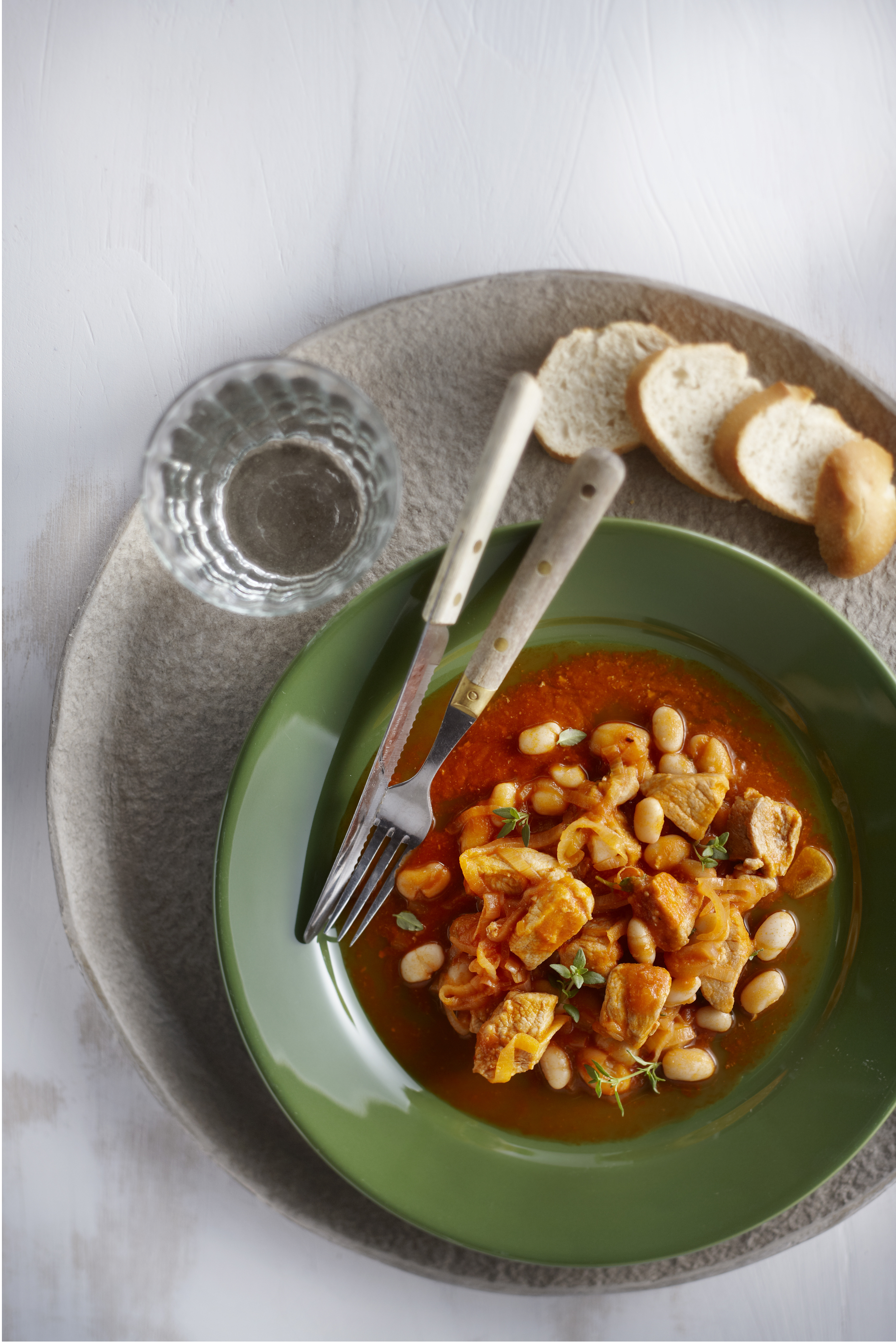 Cassoulet van varkenslapjes