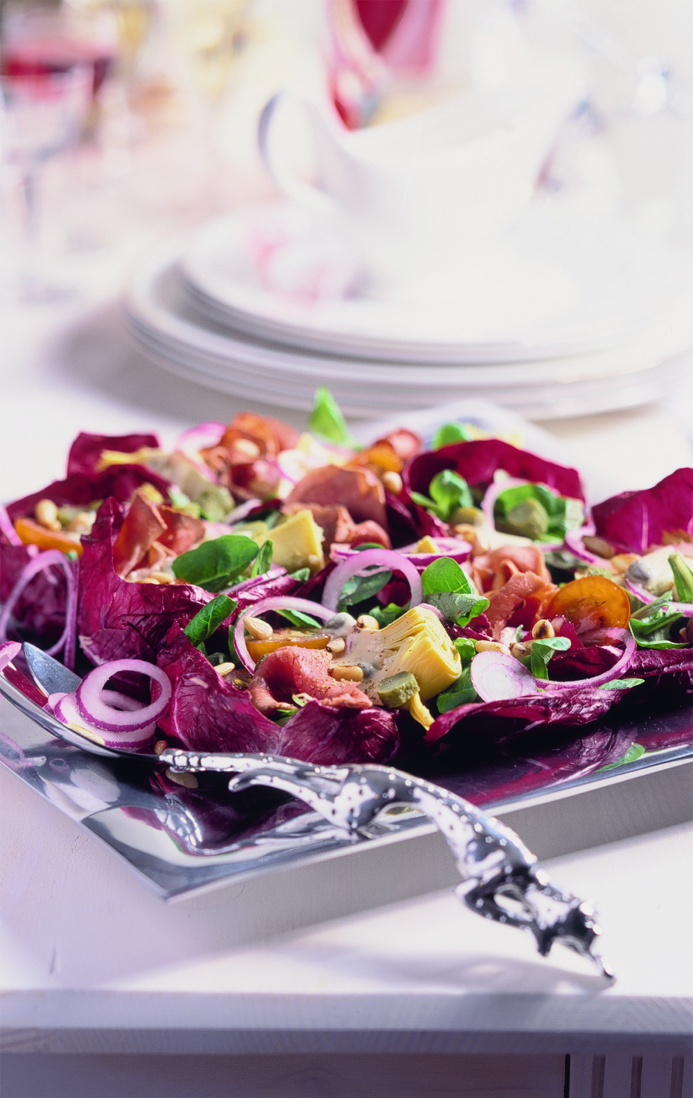 Rosbiefsalade met mosterddressing