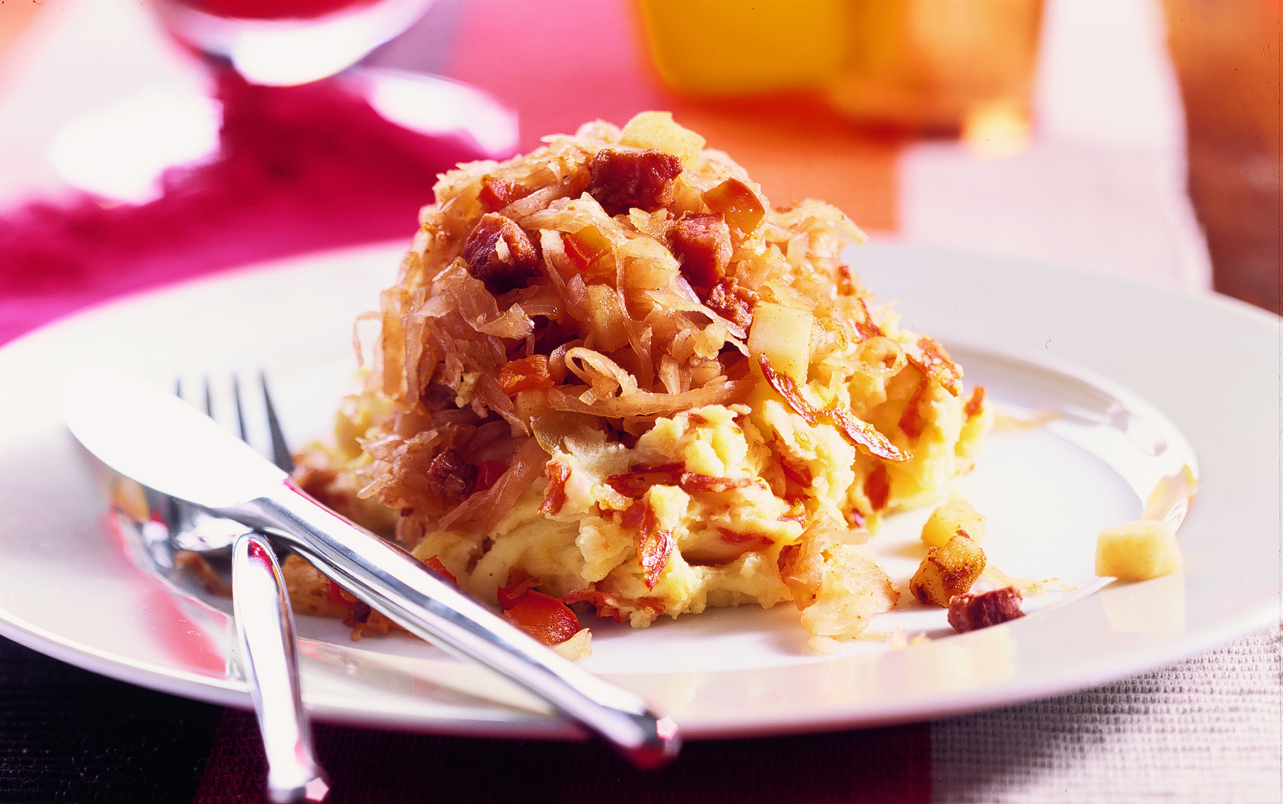 Pittige zuurkoolschotel