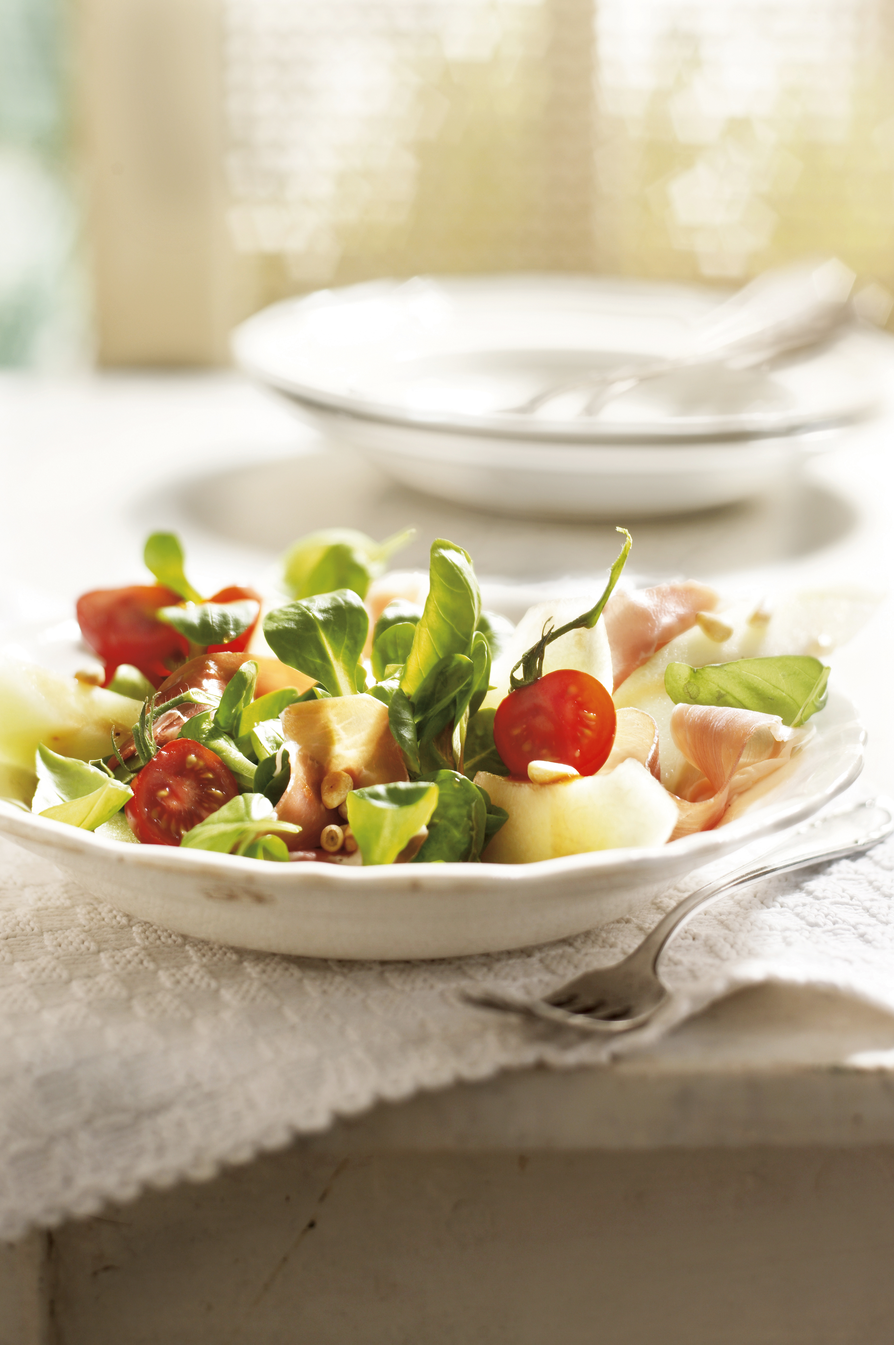 Meloensalade met parmaham