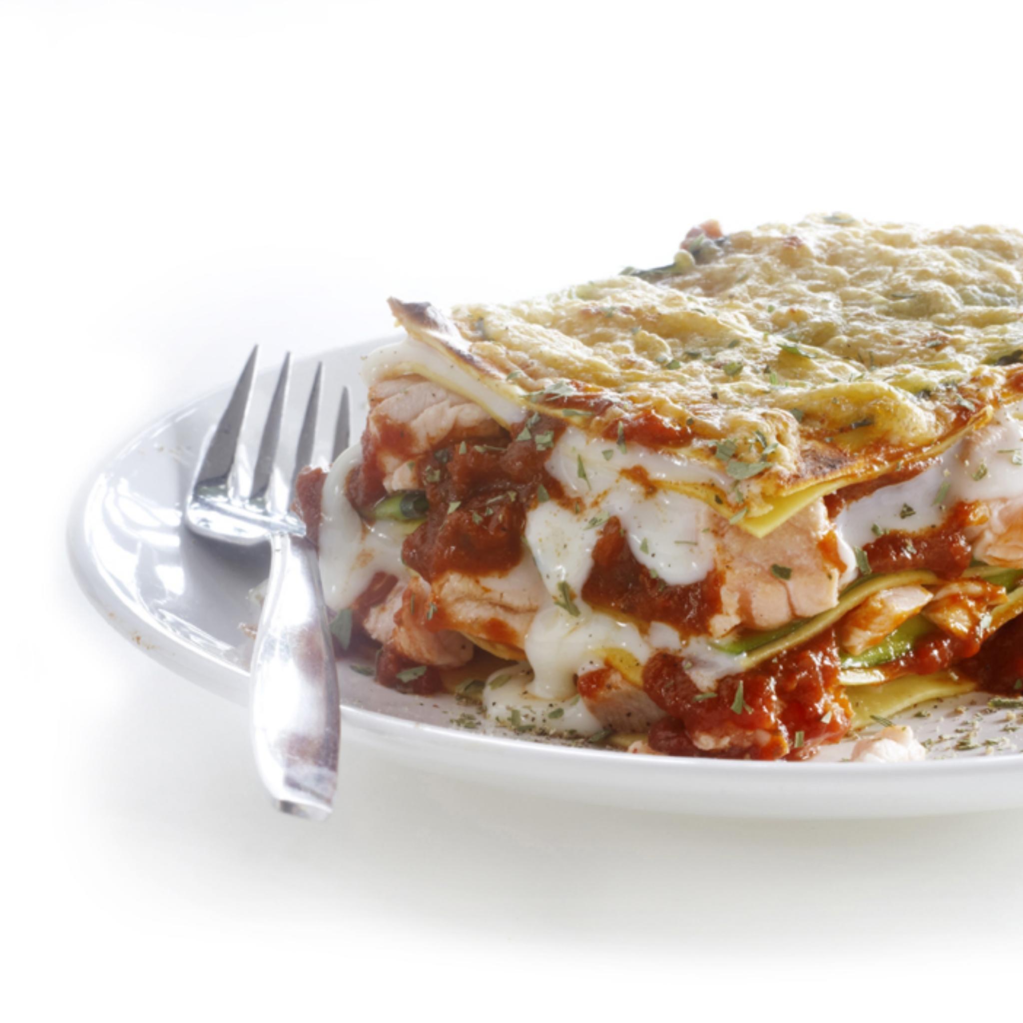 Lasagne met courgette en vis