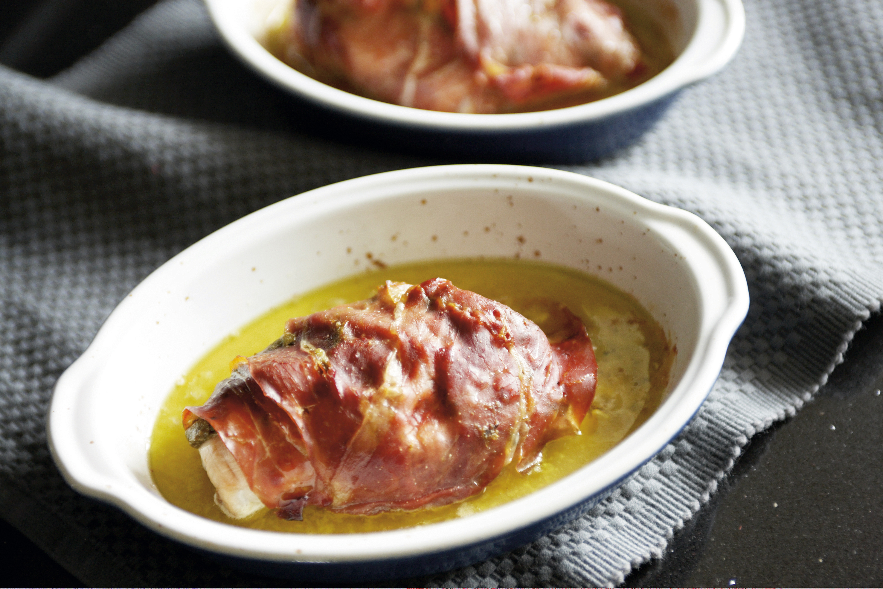 Kipfilet gevuld met pesto en parmaham