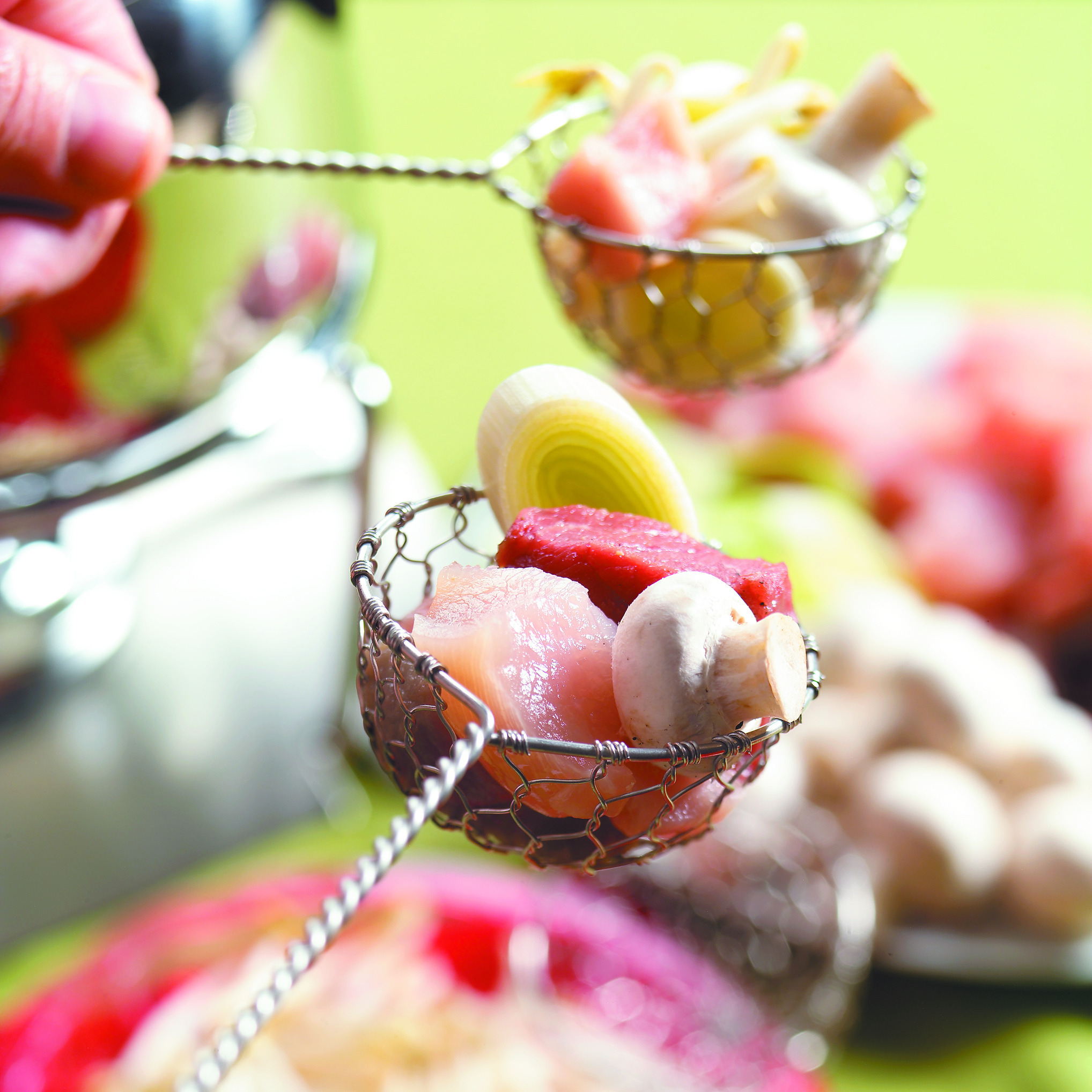 Gevarieerde vleesfondue