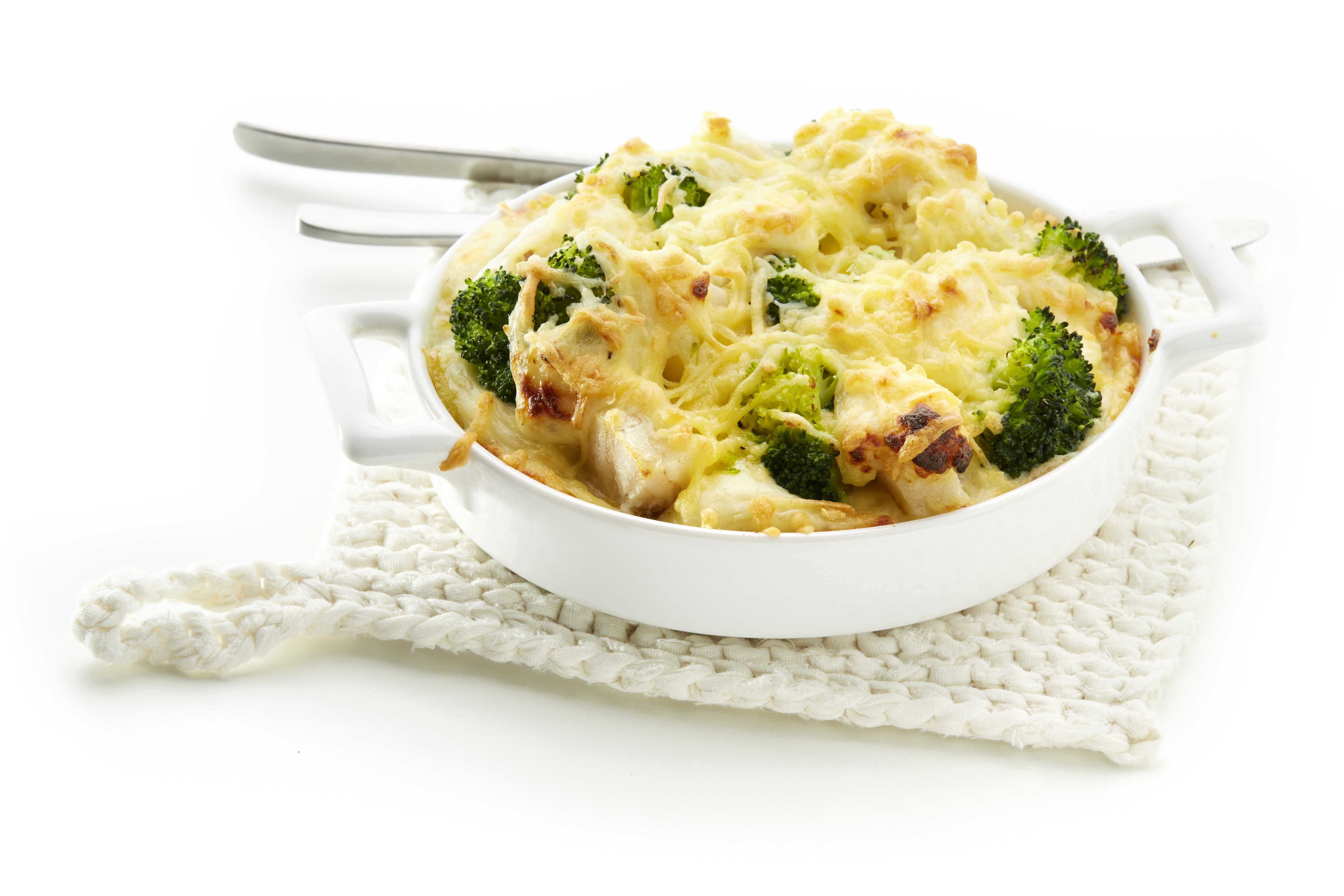 Gegratineerde kabeljauwschotel