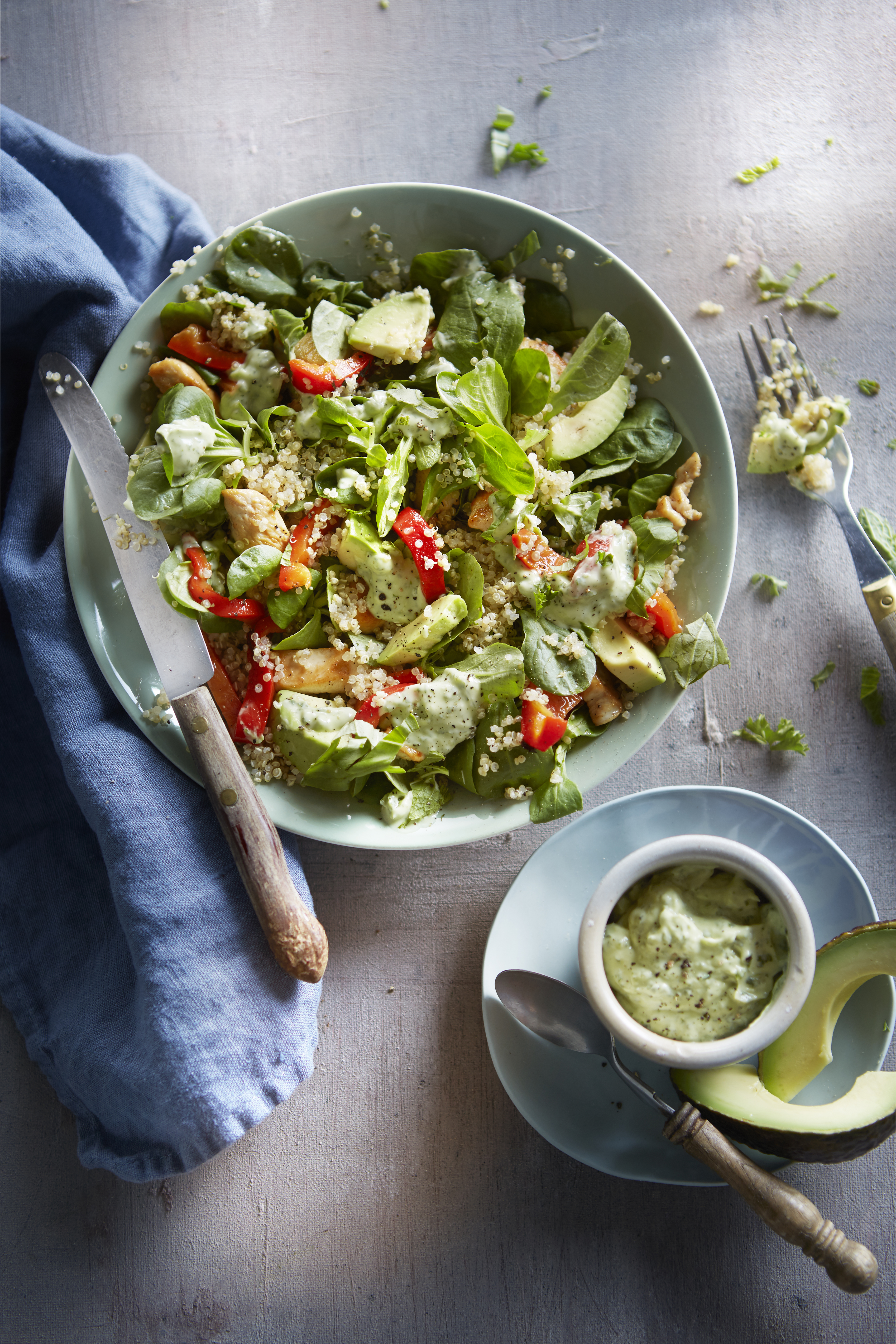 Kruidige avocado-limoendressing