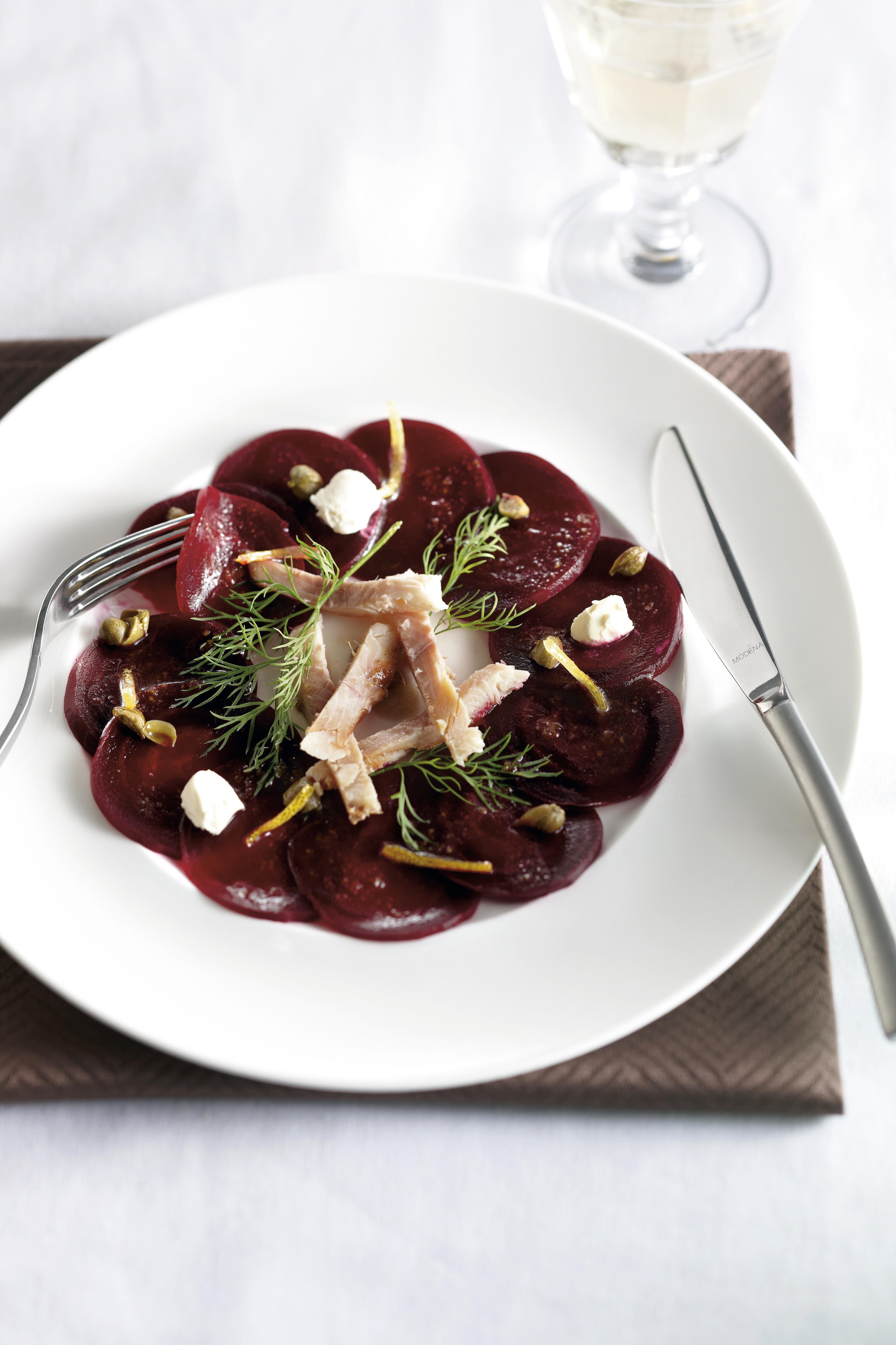 Bietensalade met kappertjesdressing