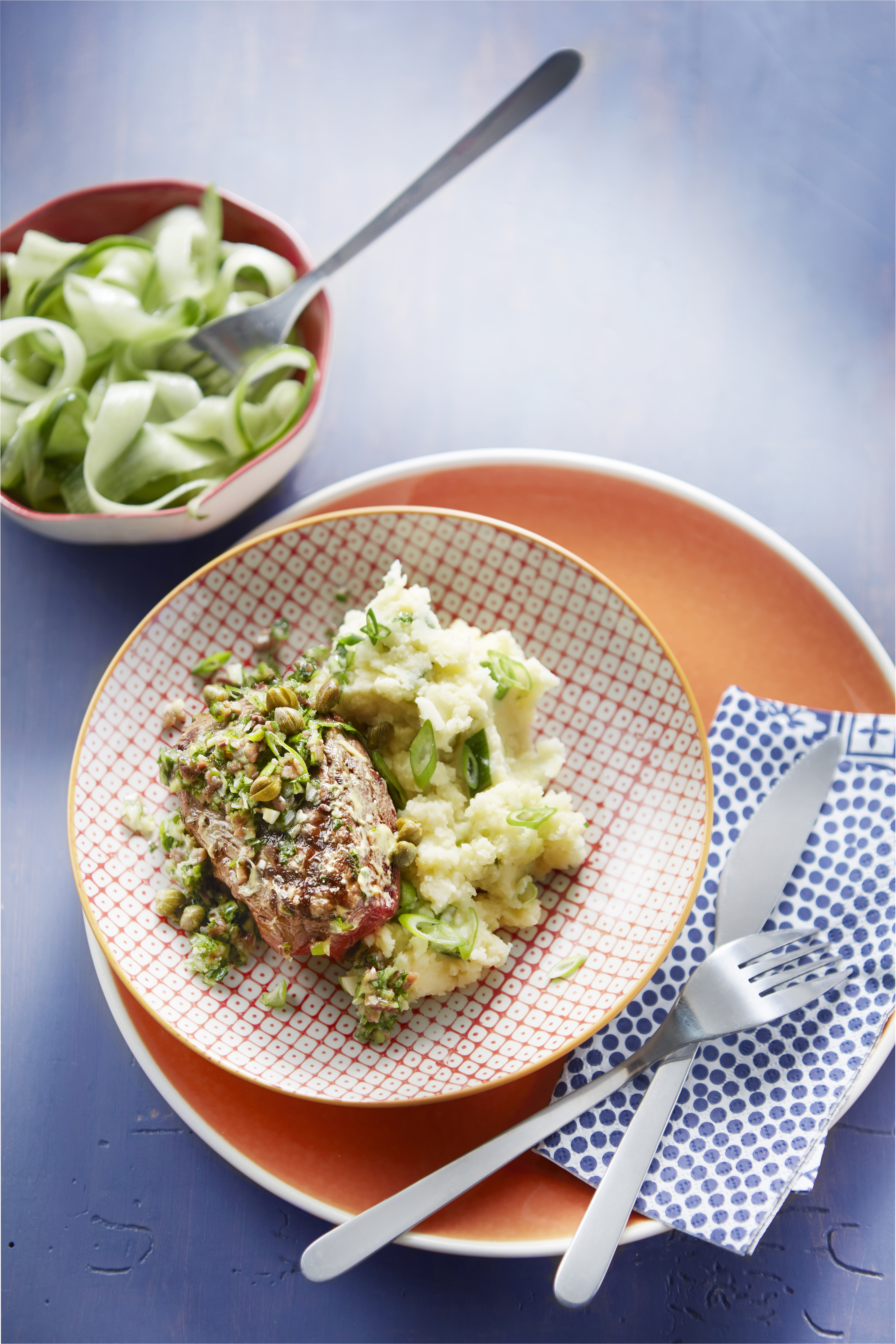 Biefstuk met mosterd en kruiden