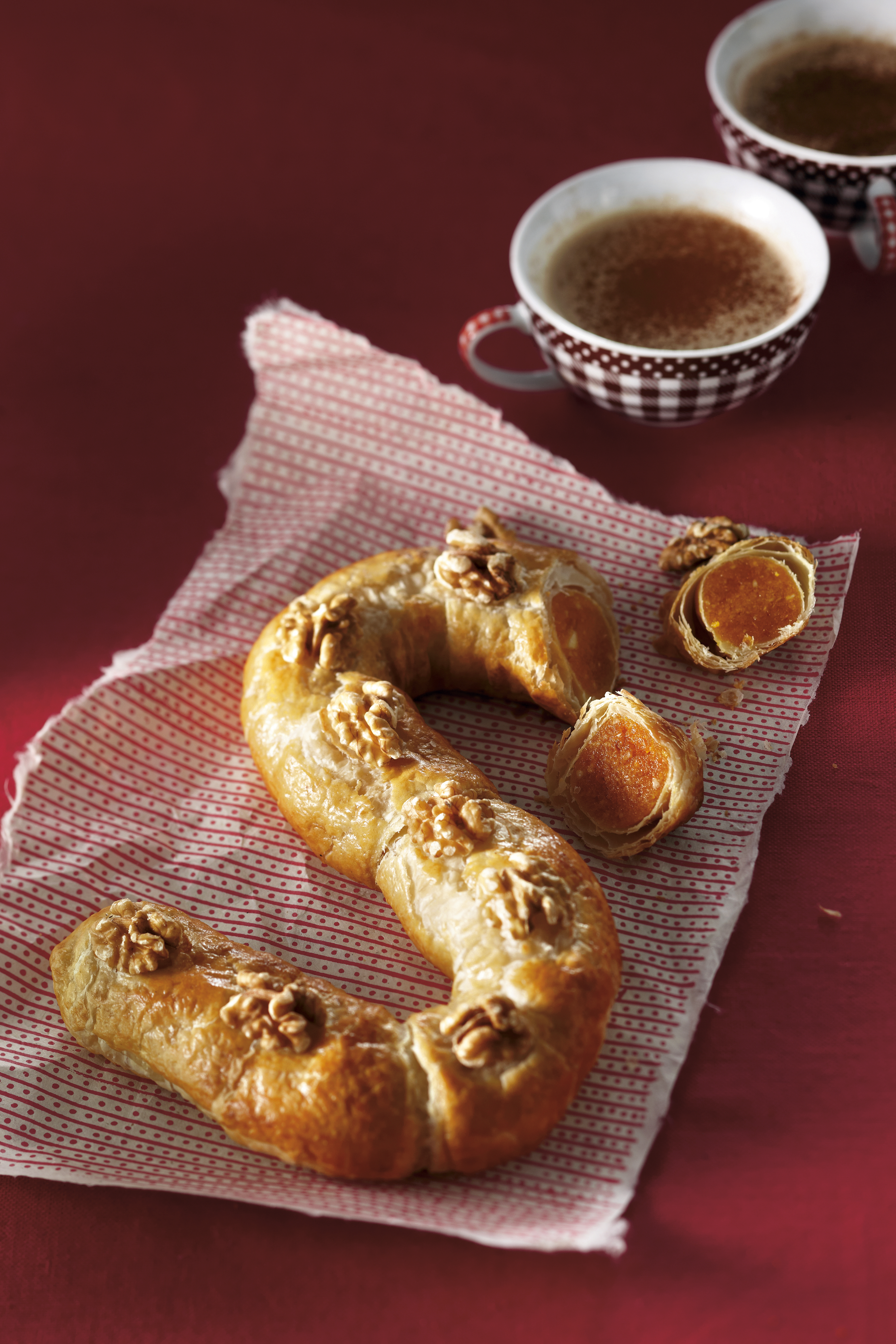 Banketletter met abrikozenspijs