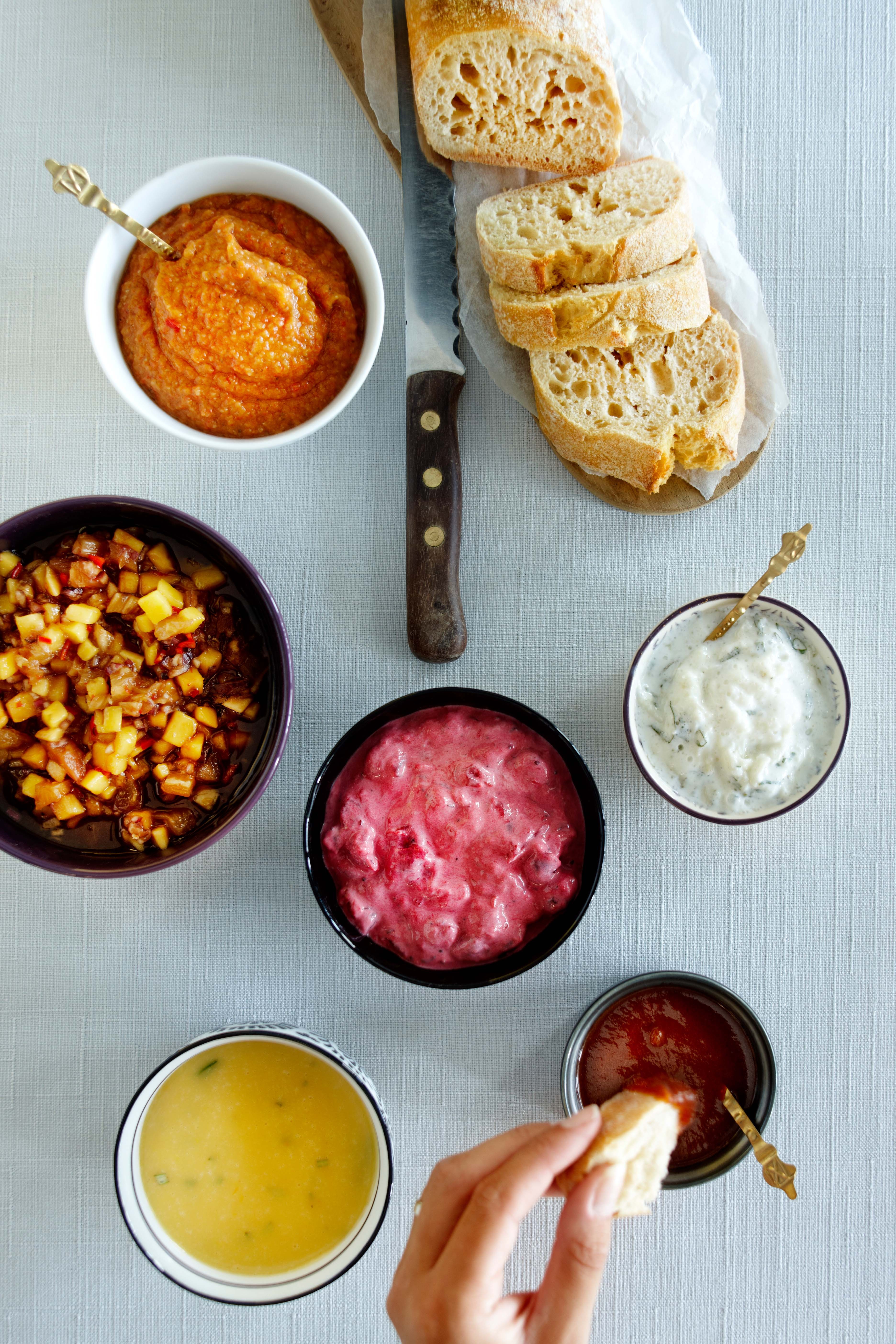 Aubergine-paprikadip