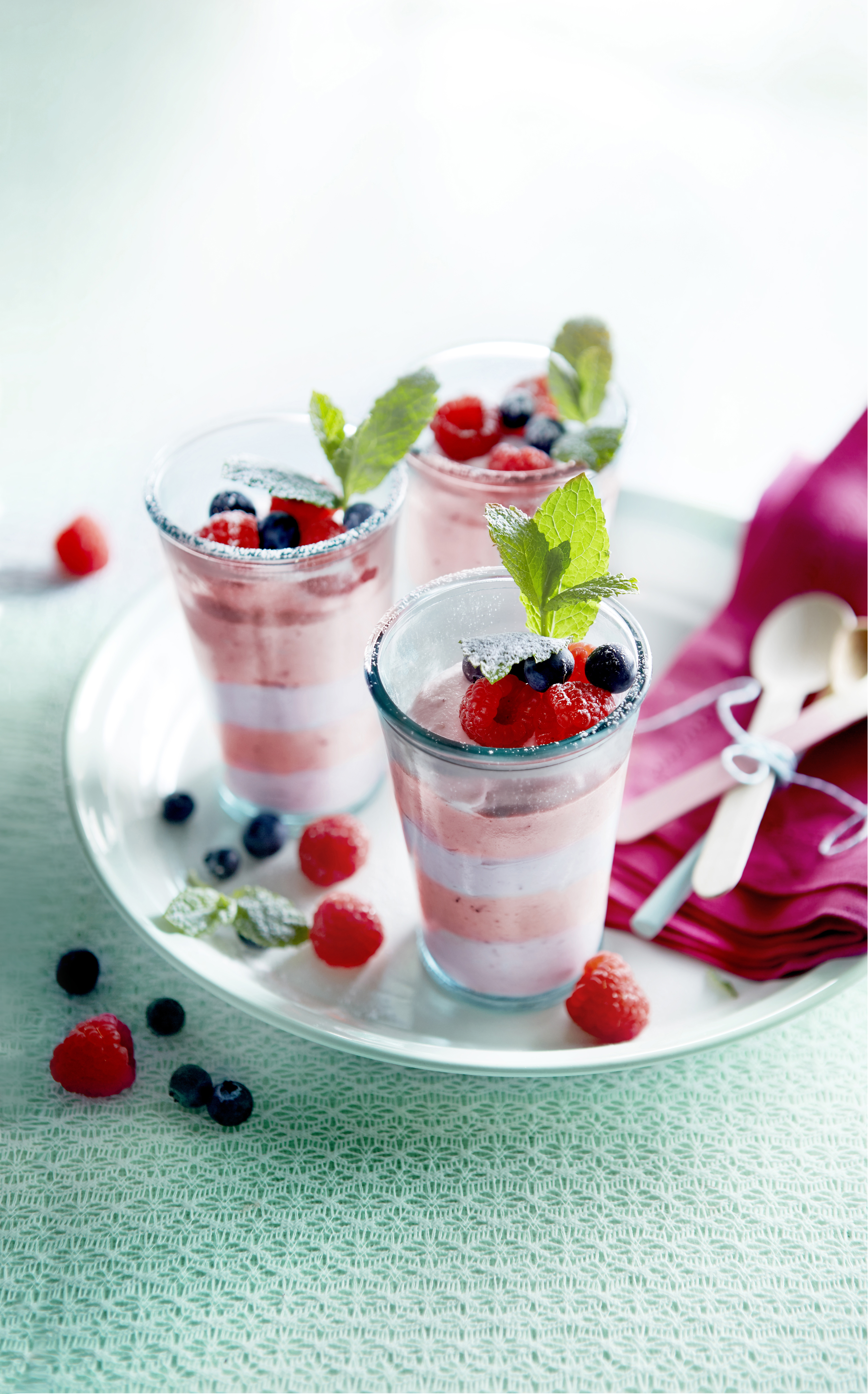 Bosvruchten-laagjesmousse