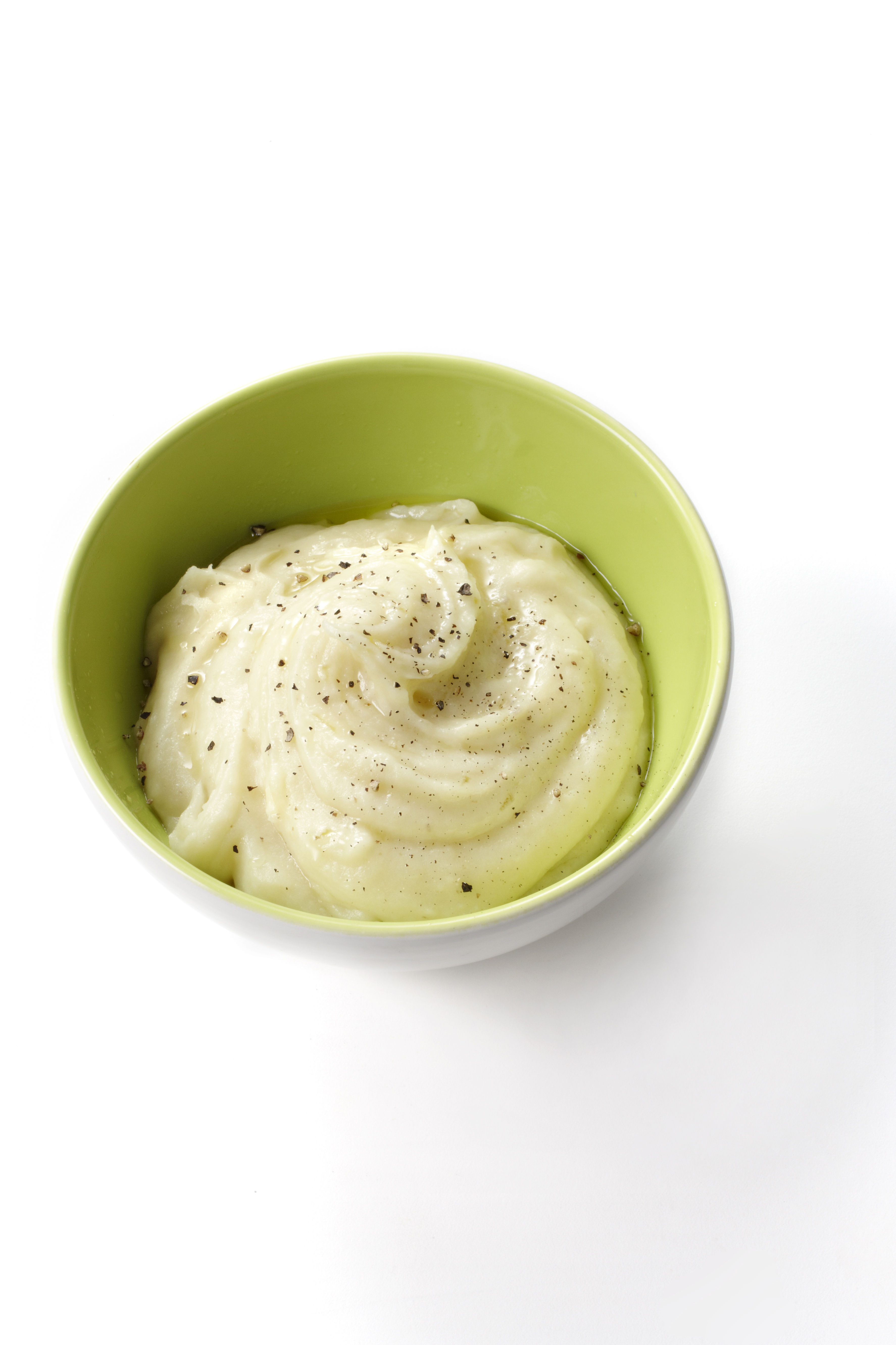 Aardappelpuree met peperige olie