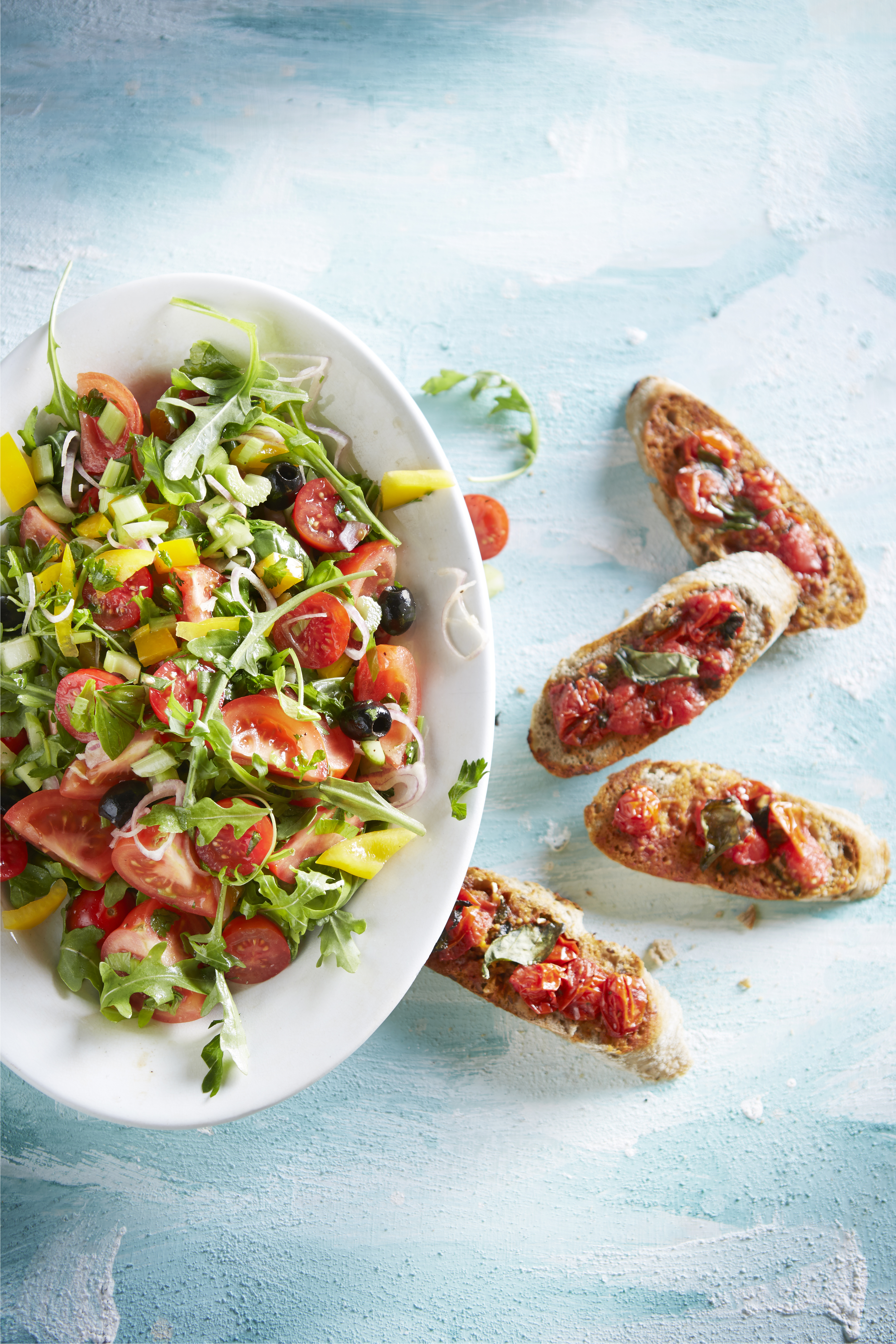 Bonte tomatensalade