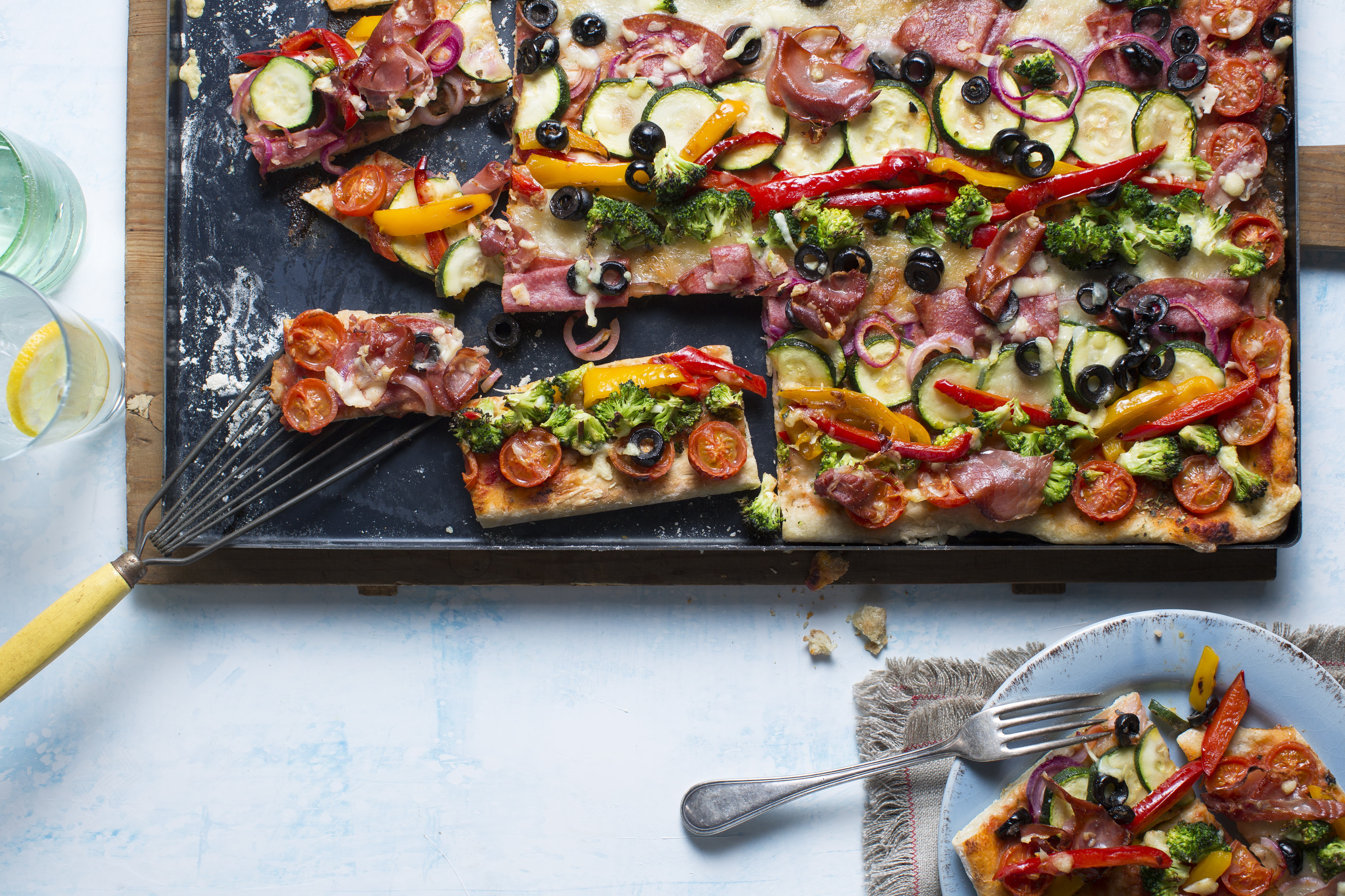 Plaatpizza ‘multicolore'