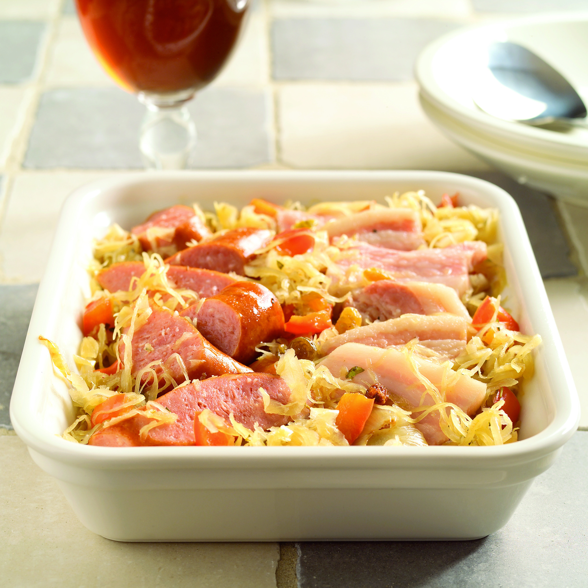 Zuurkool gestoofd in donker bier