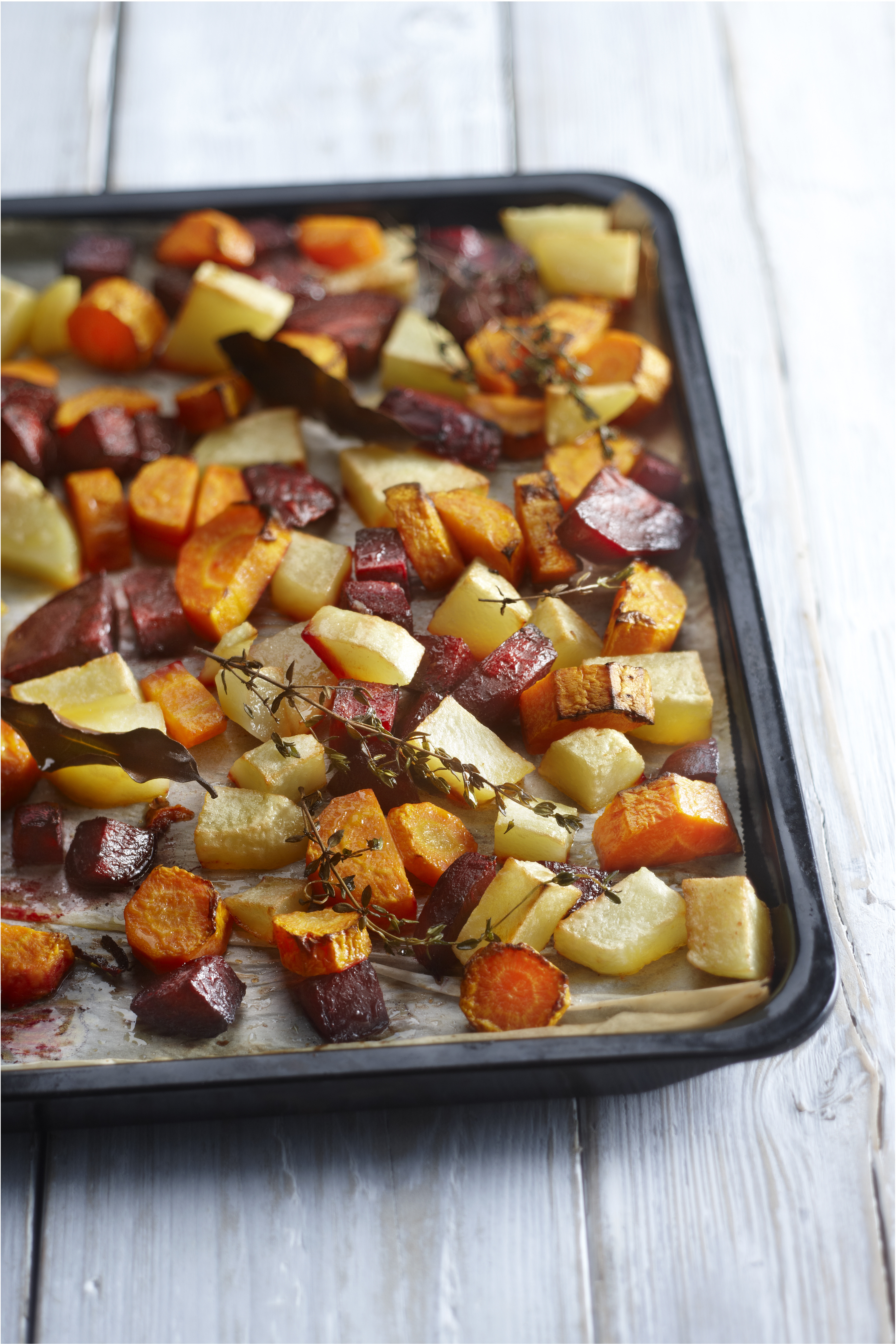 Wintergroenten van de bakplaat