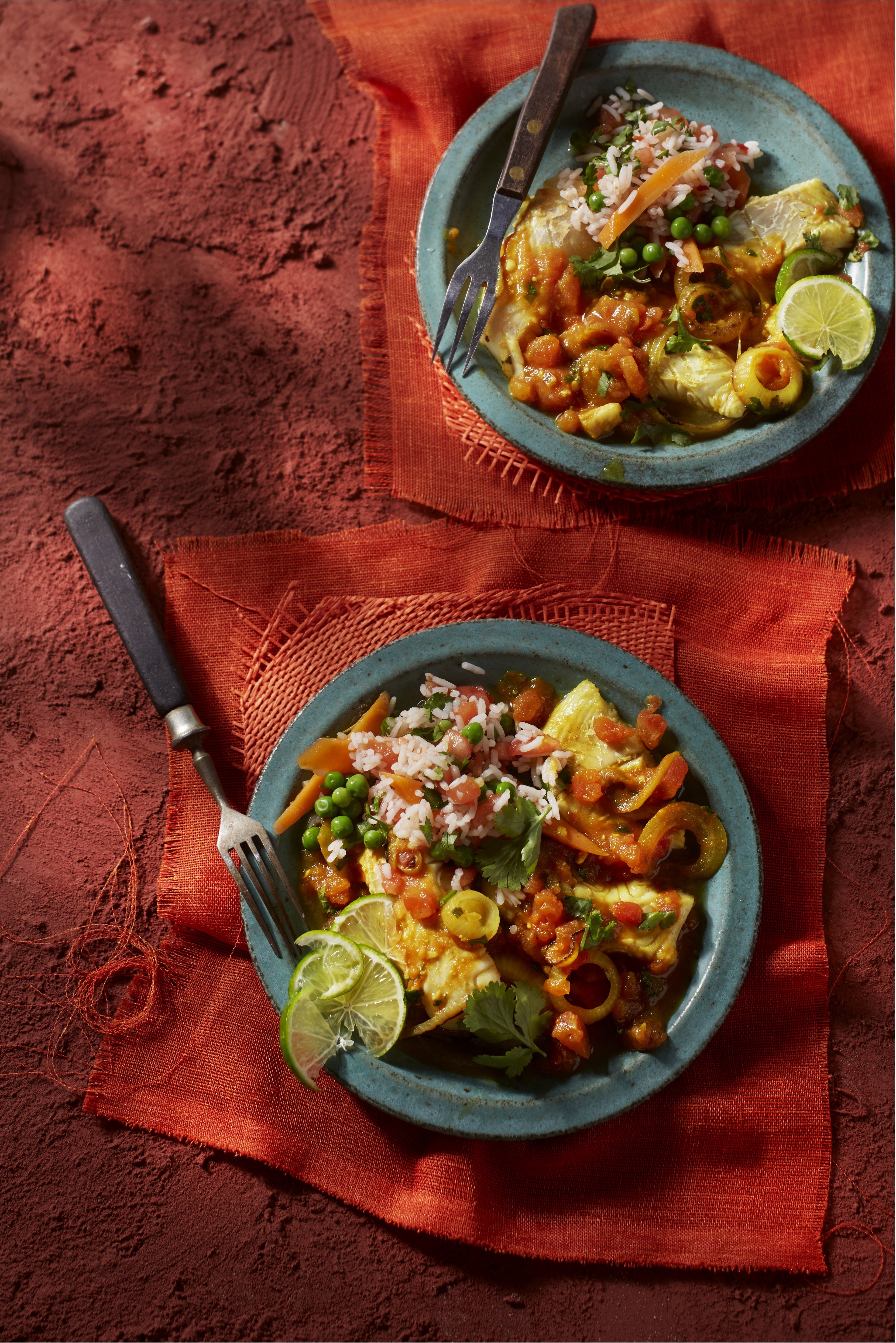 Viscurry met kabeljauw en koriander