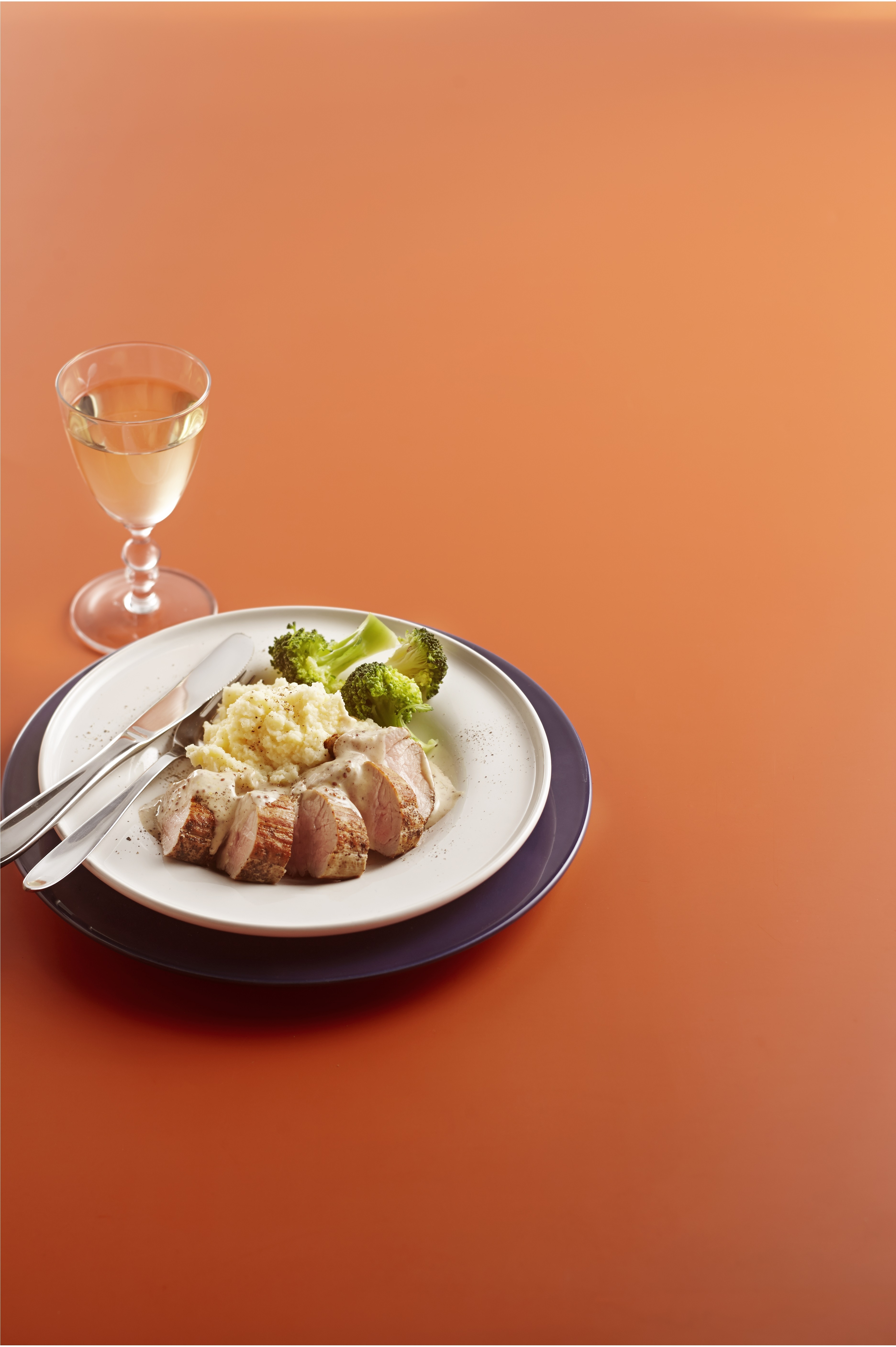 Varkenshaasje met mosterd-roomsaus