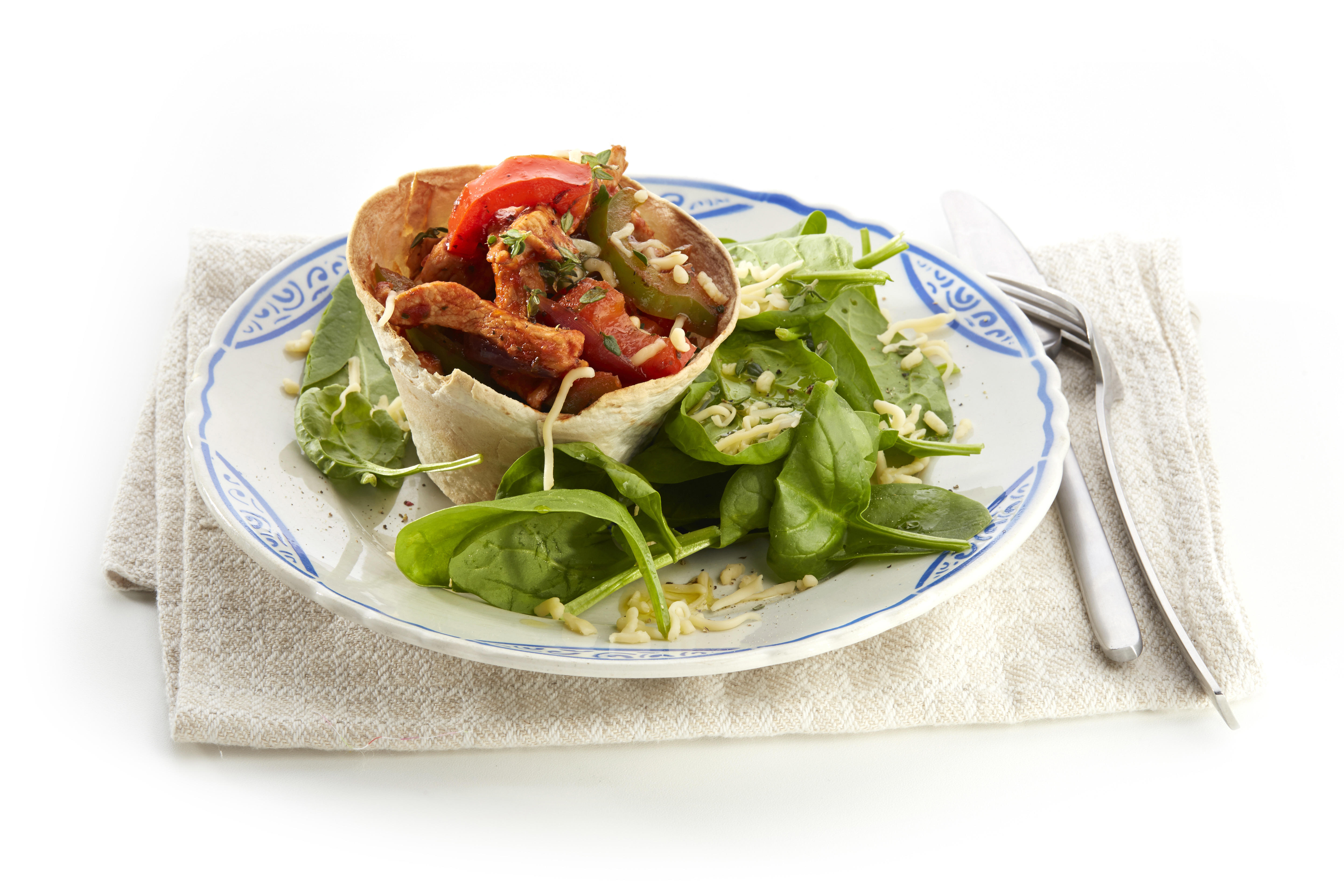 Tortillabakje met Provençaalse kalkoenfilet