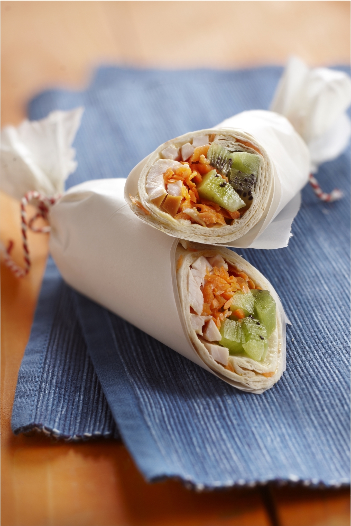 Tortilla met kipsalade