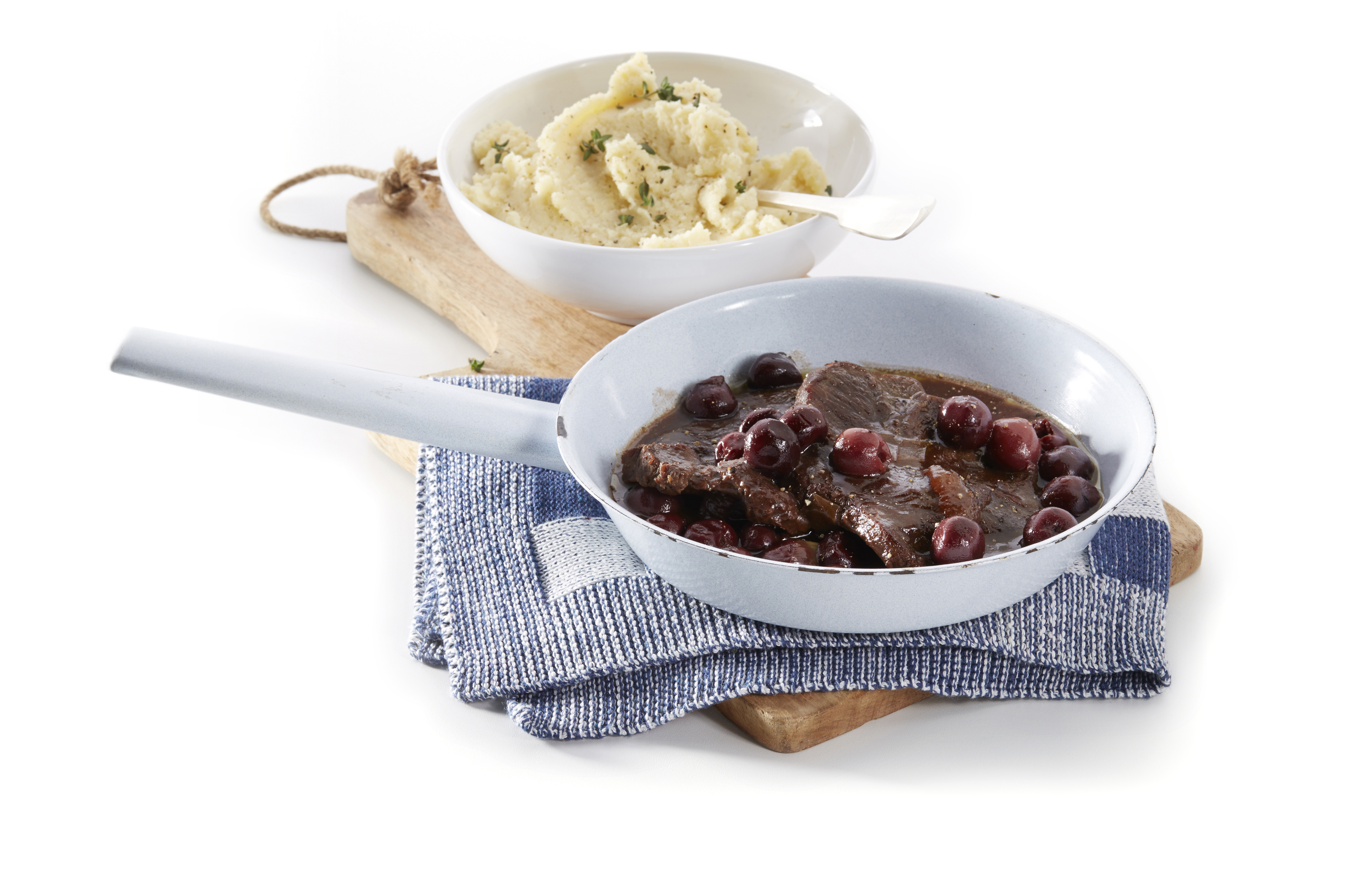 Sukade met kersen en knolselderijstamppot