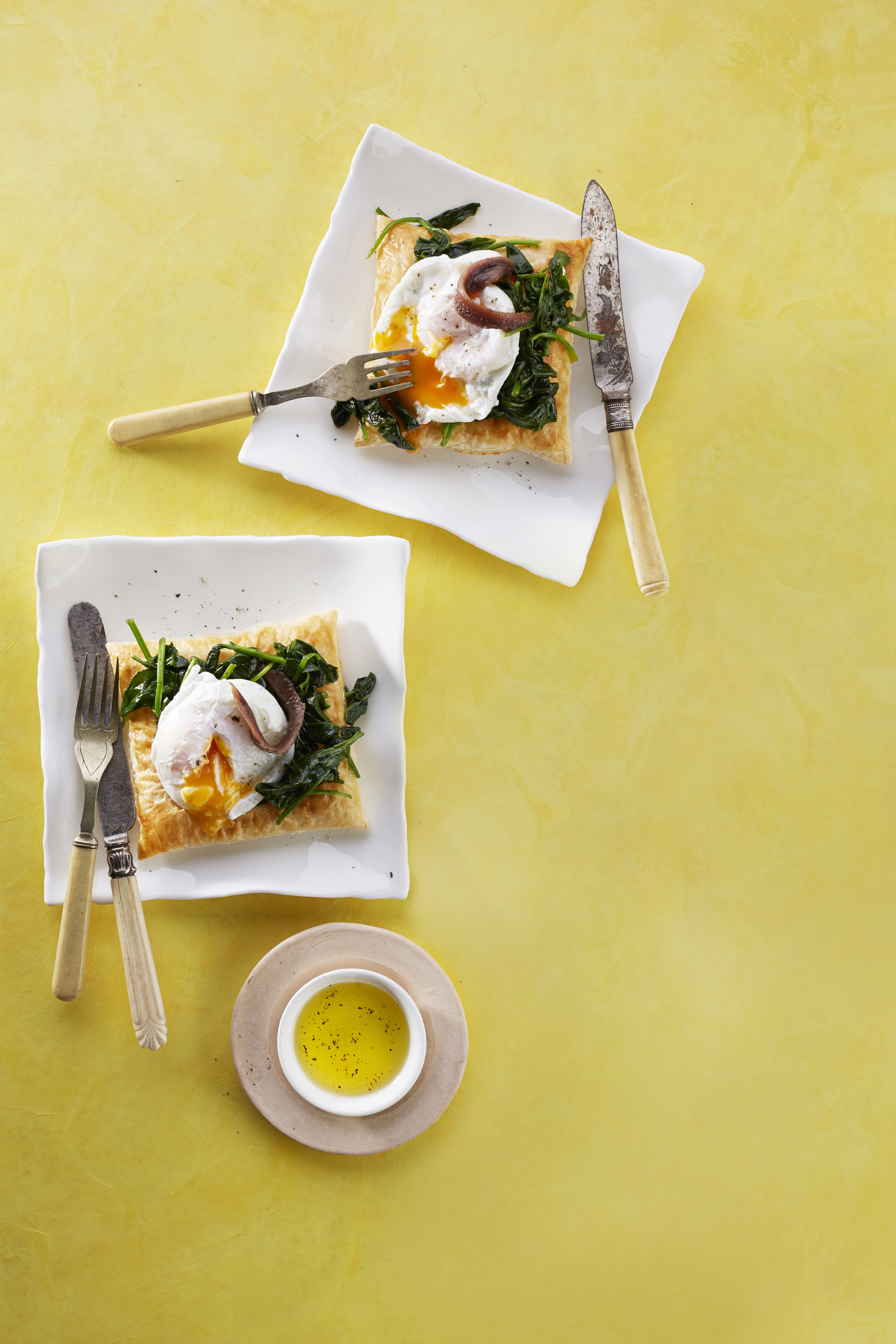 Spinaziegalette met gepocheerd ei