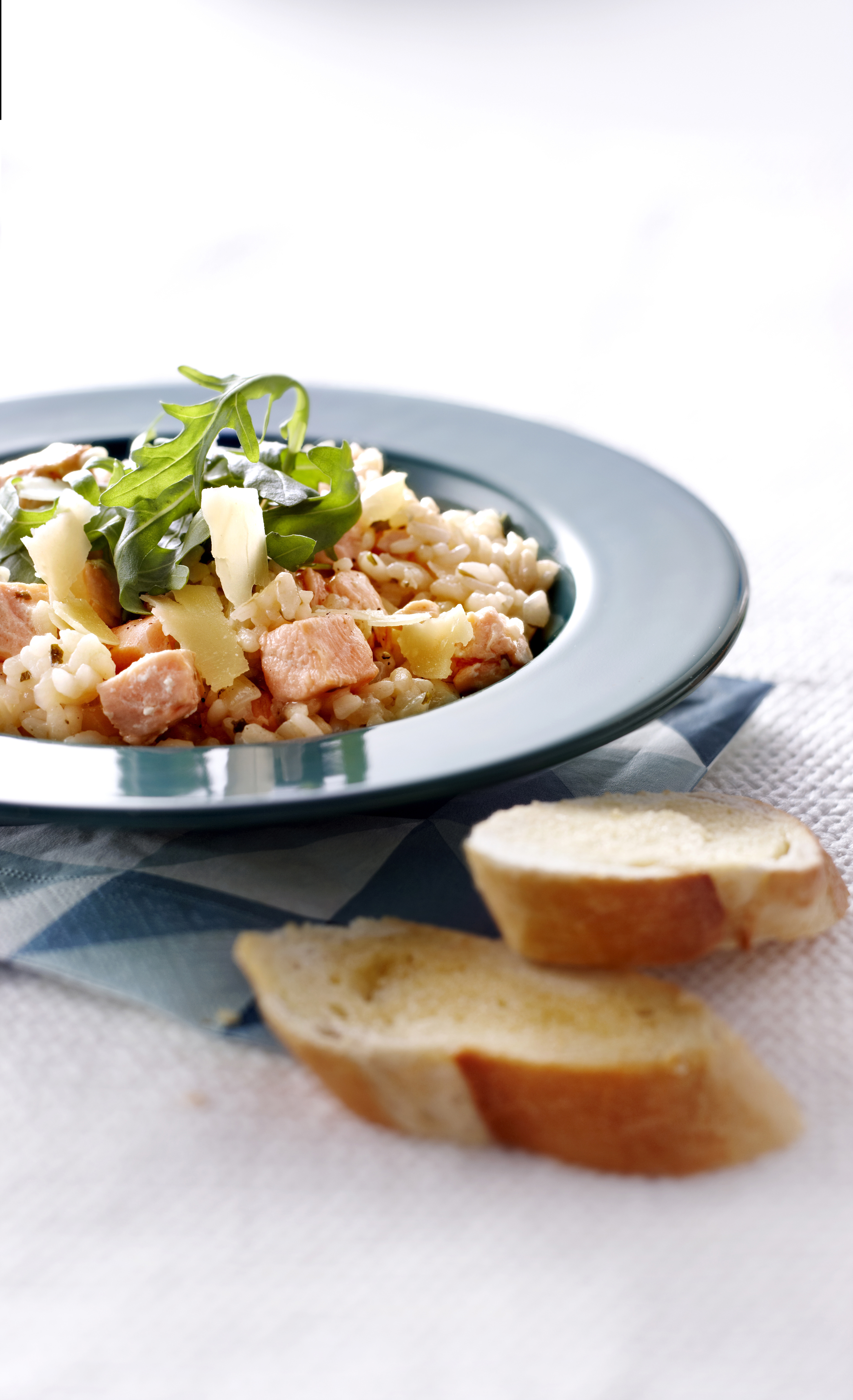 Risotto met witte wijn en zalm