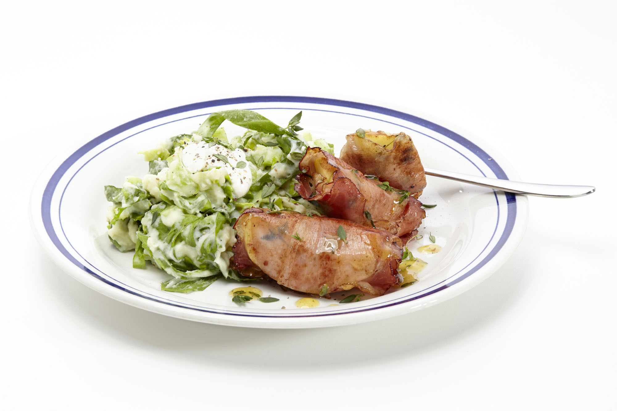 Raapsteeltjesstamppot met appelvinken