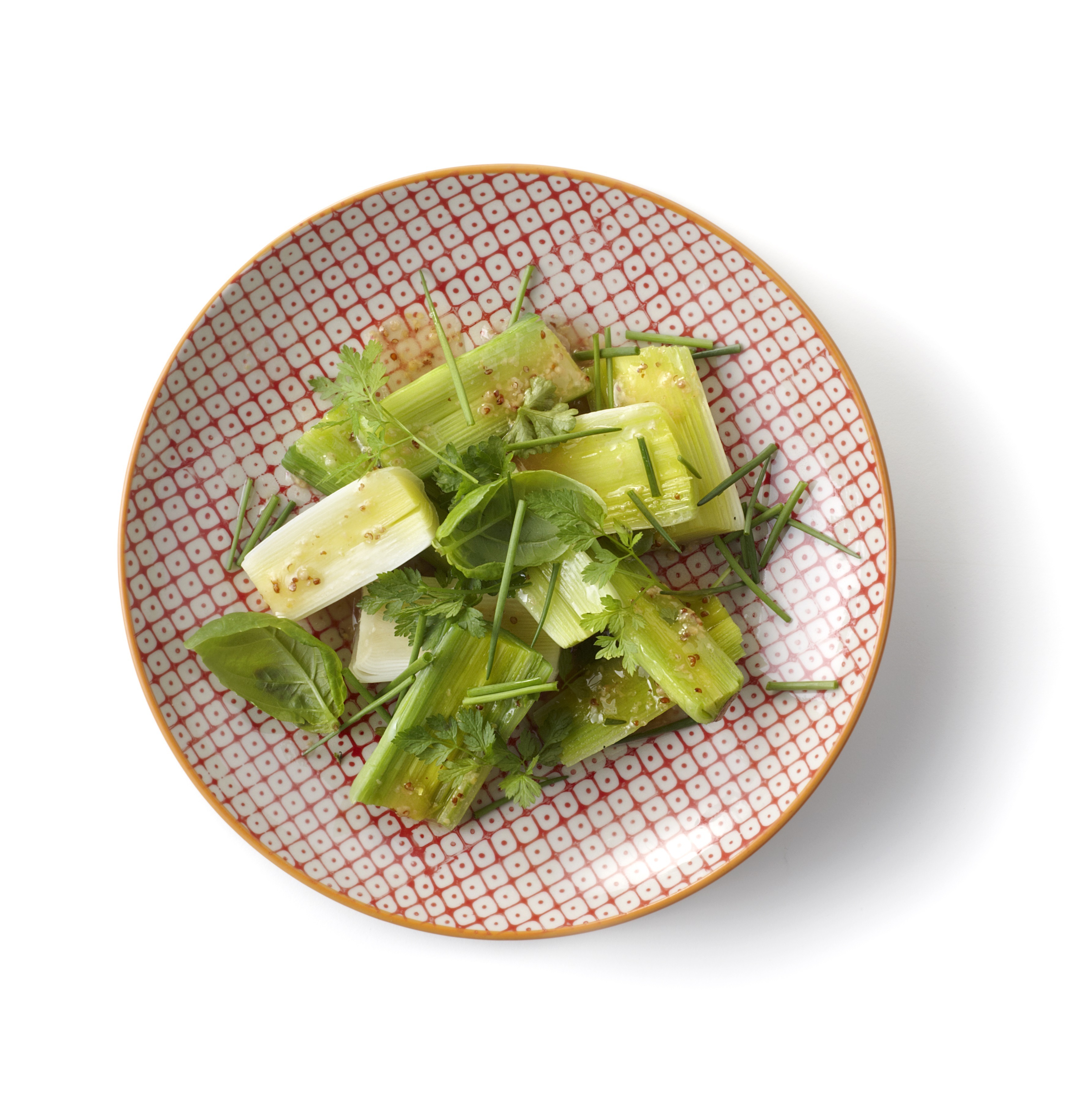 Prei in een vinaigrette