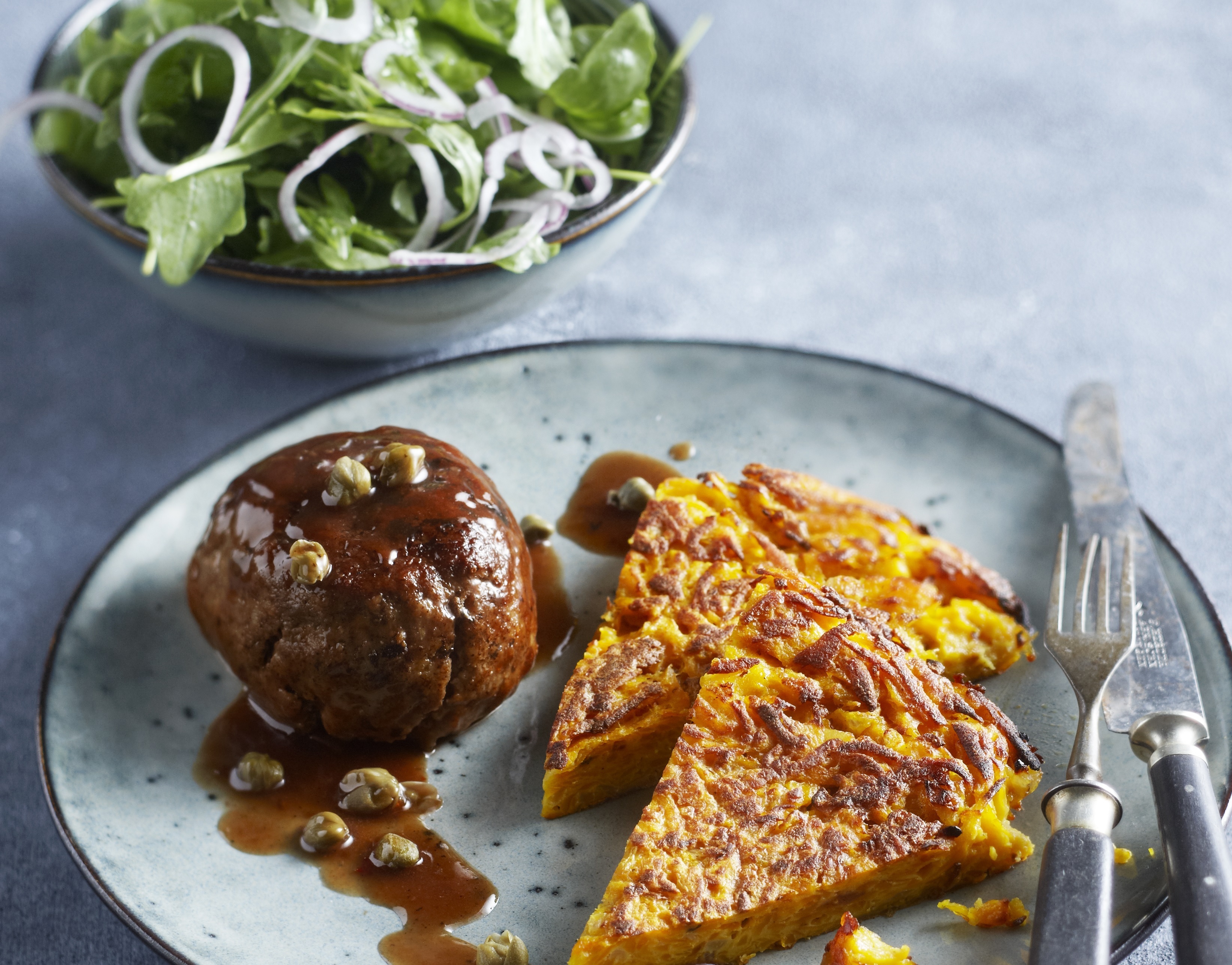 Pompoenrosti met ui en kaneel