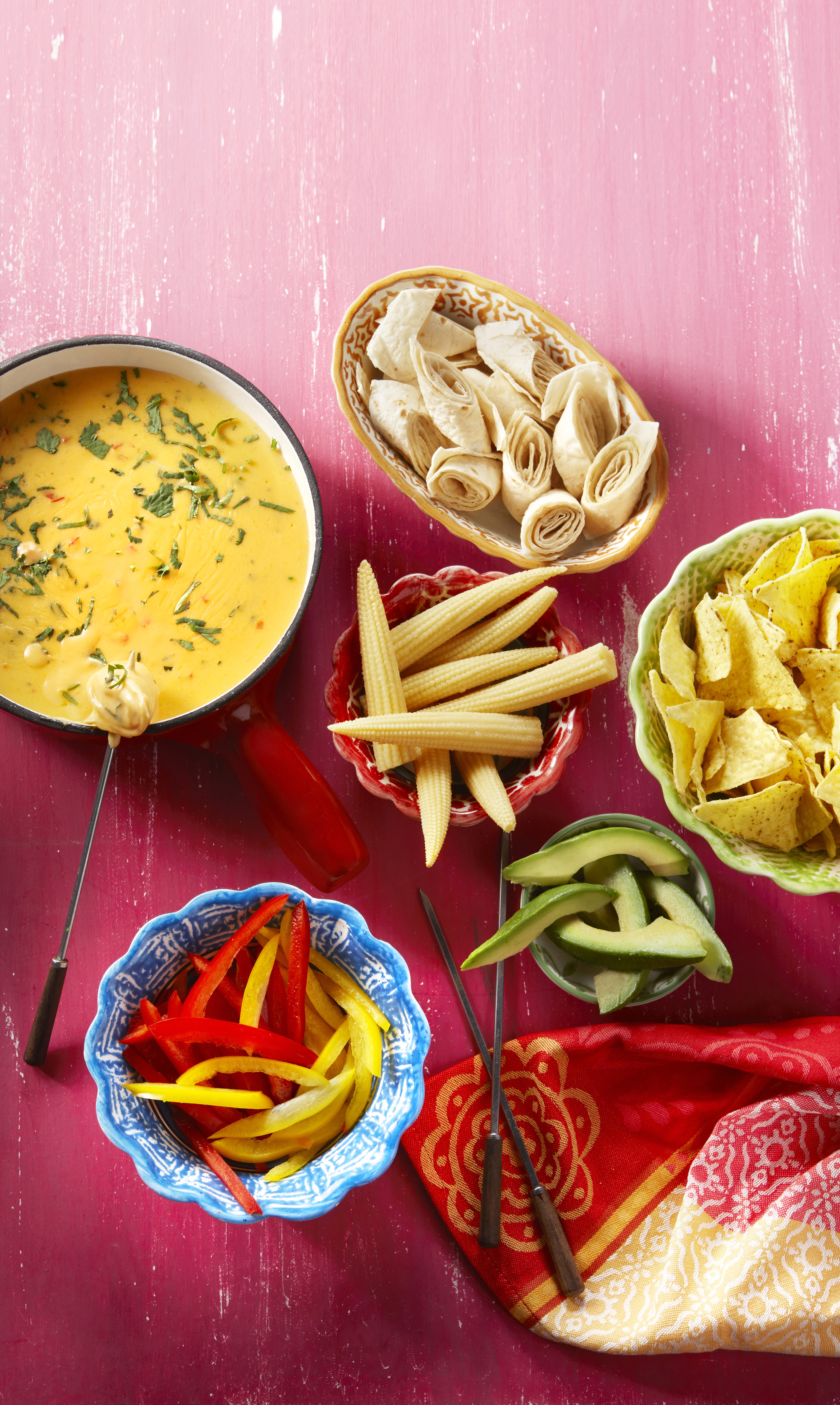 Mexicaanse kaasfondue