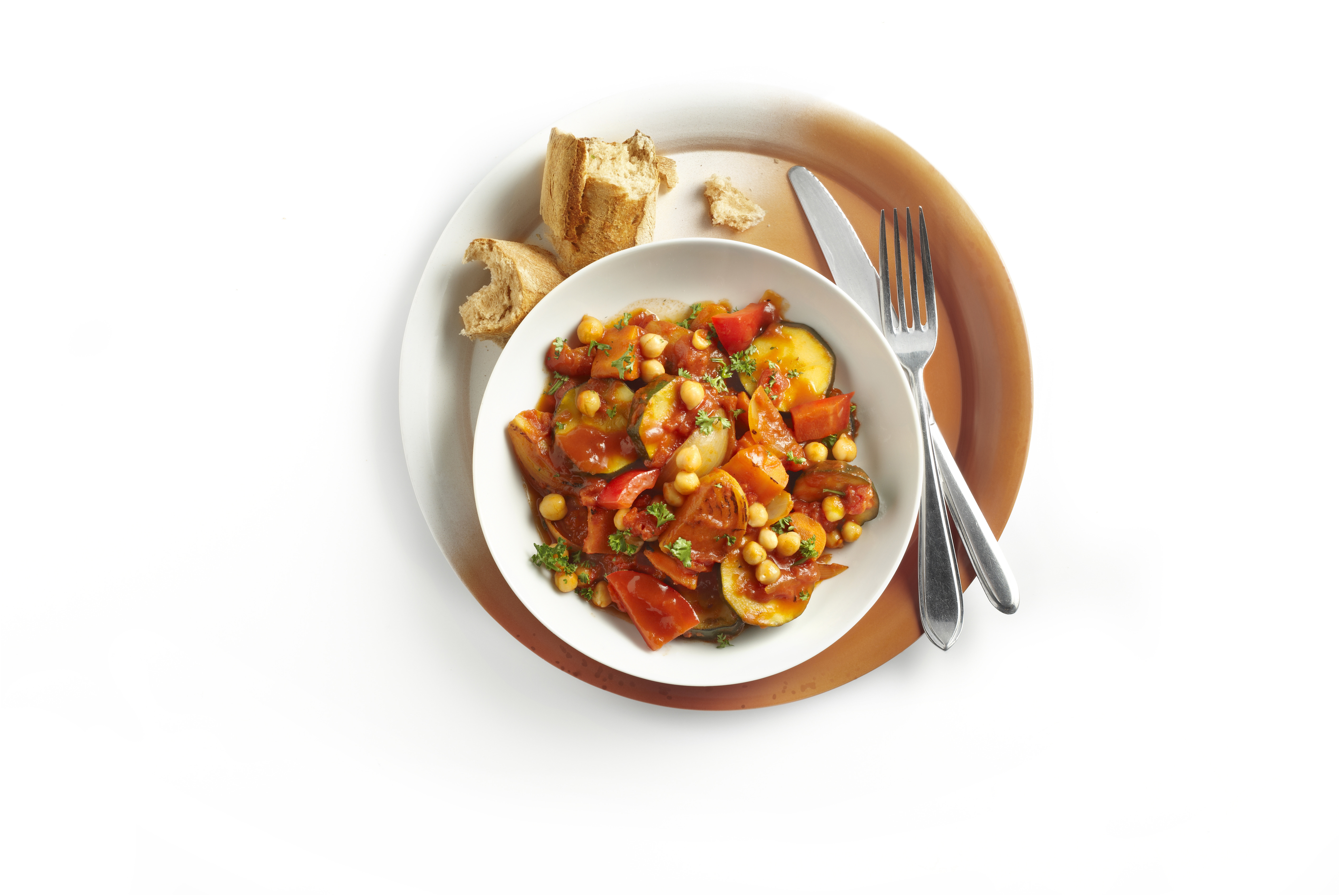 Mediterrane ratatouille met kikkererwten