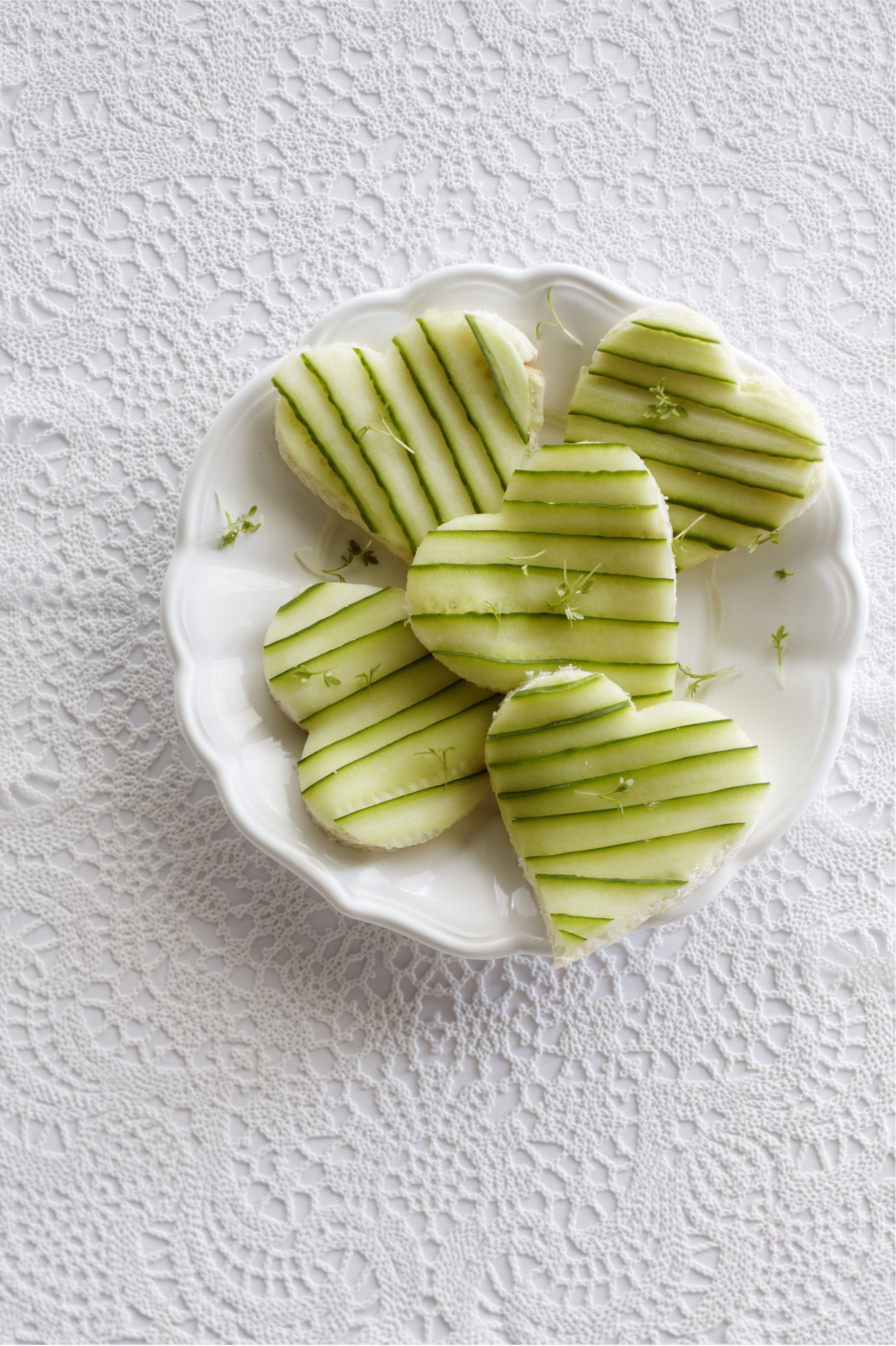 Komkommersandwich-harten