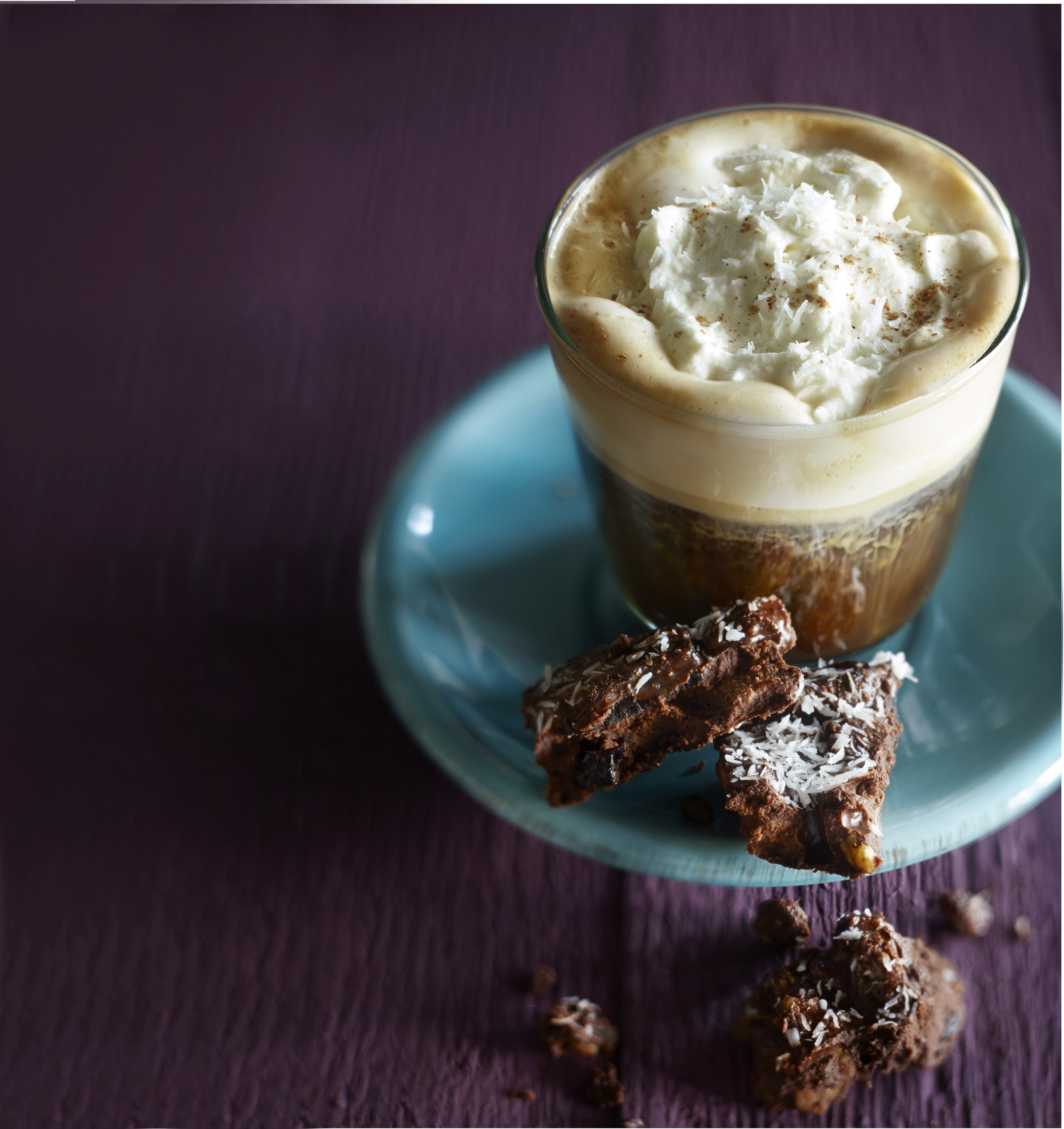 Kokos-pruimenreep met koffie ‘Jamaica'