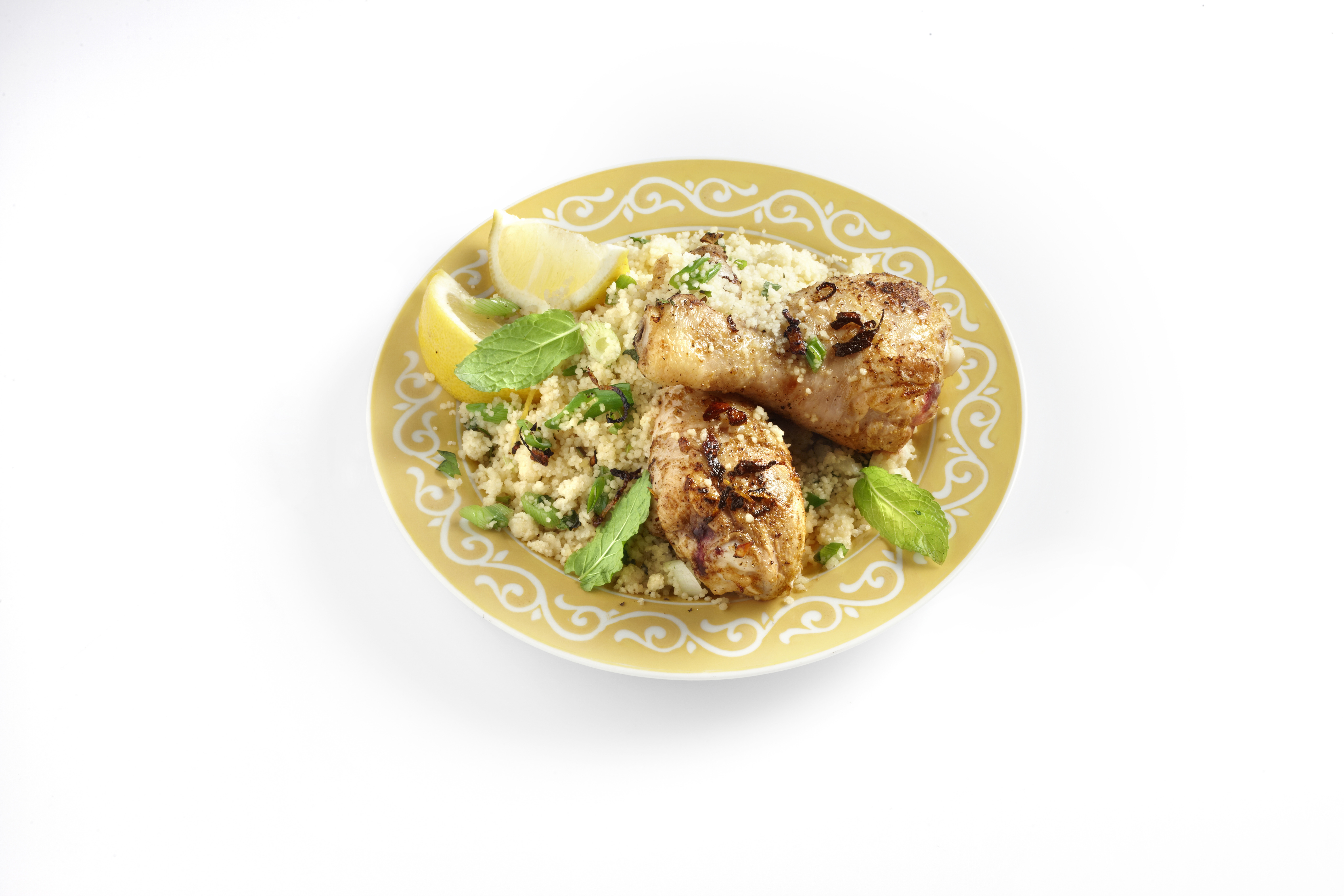 Kip met couscous, citroen en munt