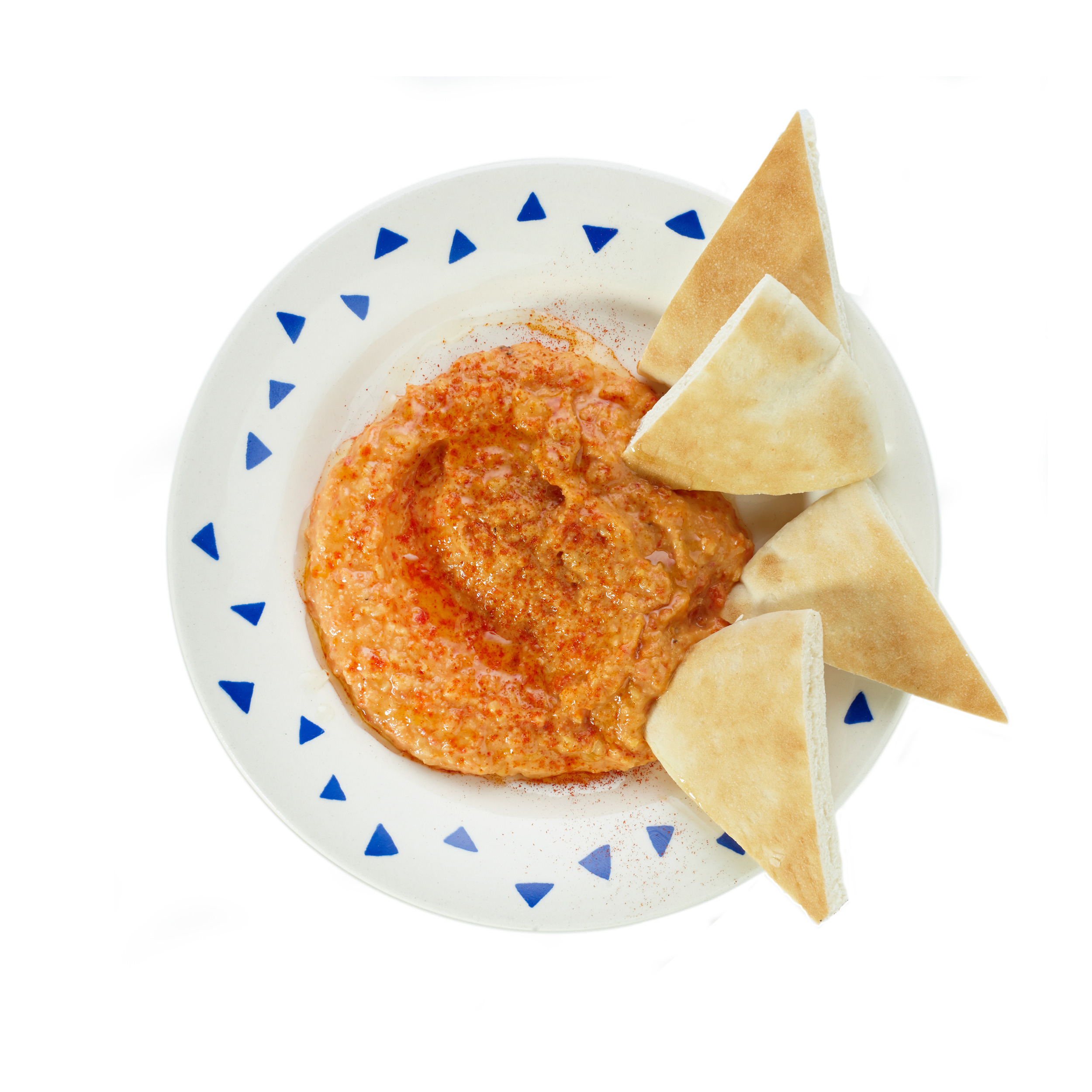 Humus van rode paprika
