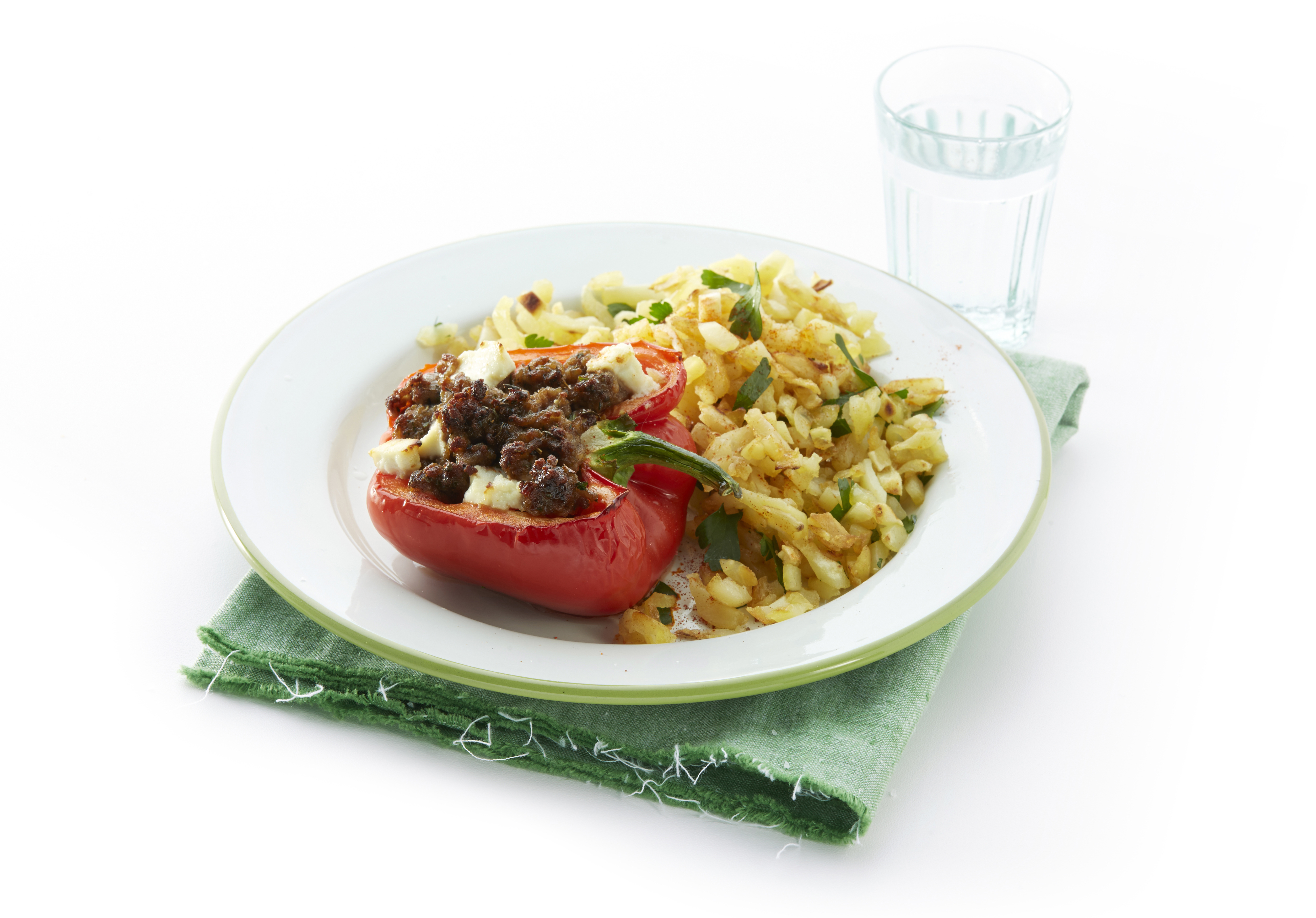 Gevulde paprika met rosti