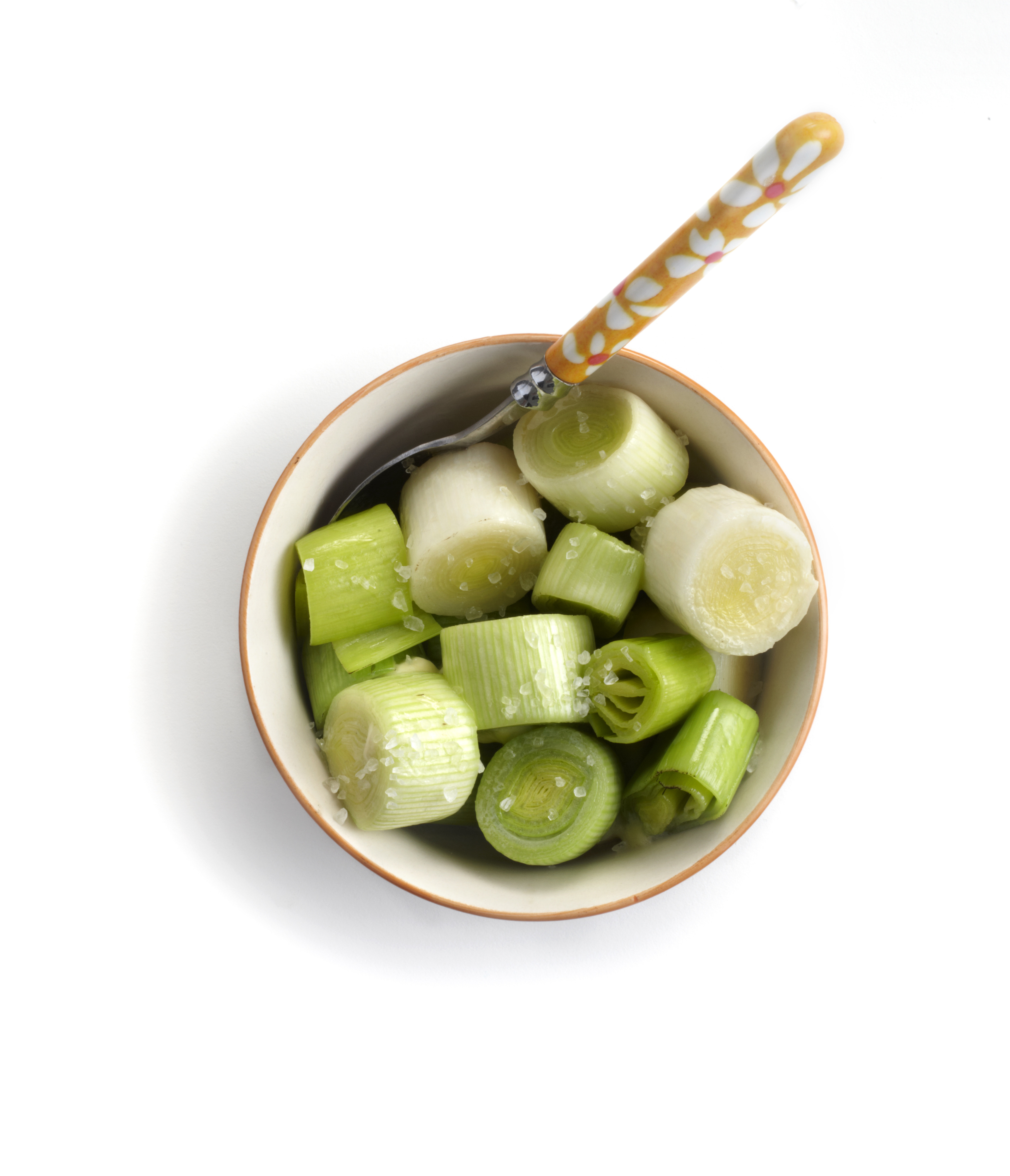 Gestoofde prei in boter en witte wijn