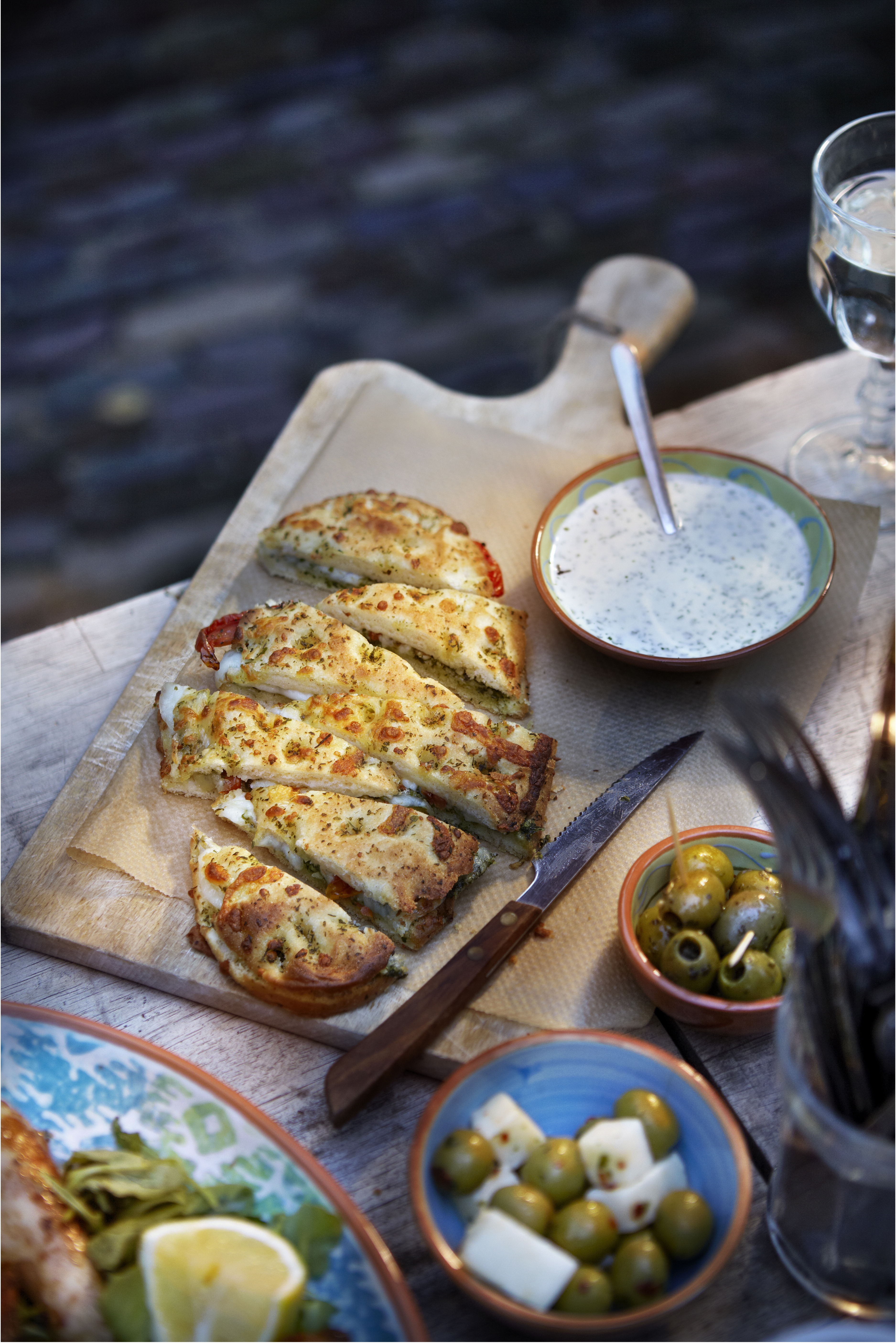 Focaccia met mozzarella