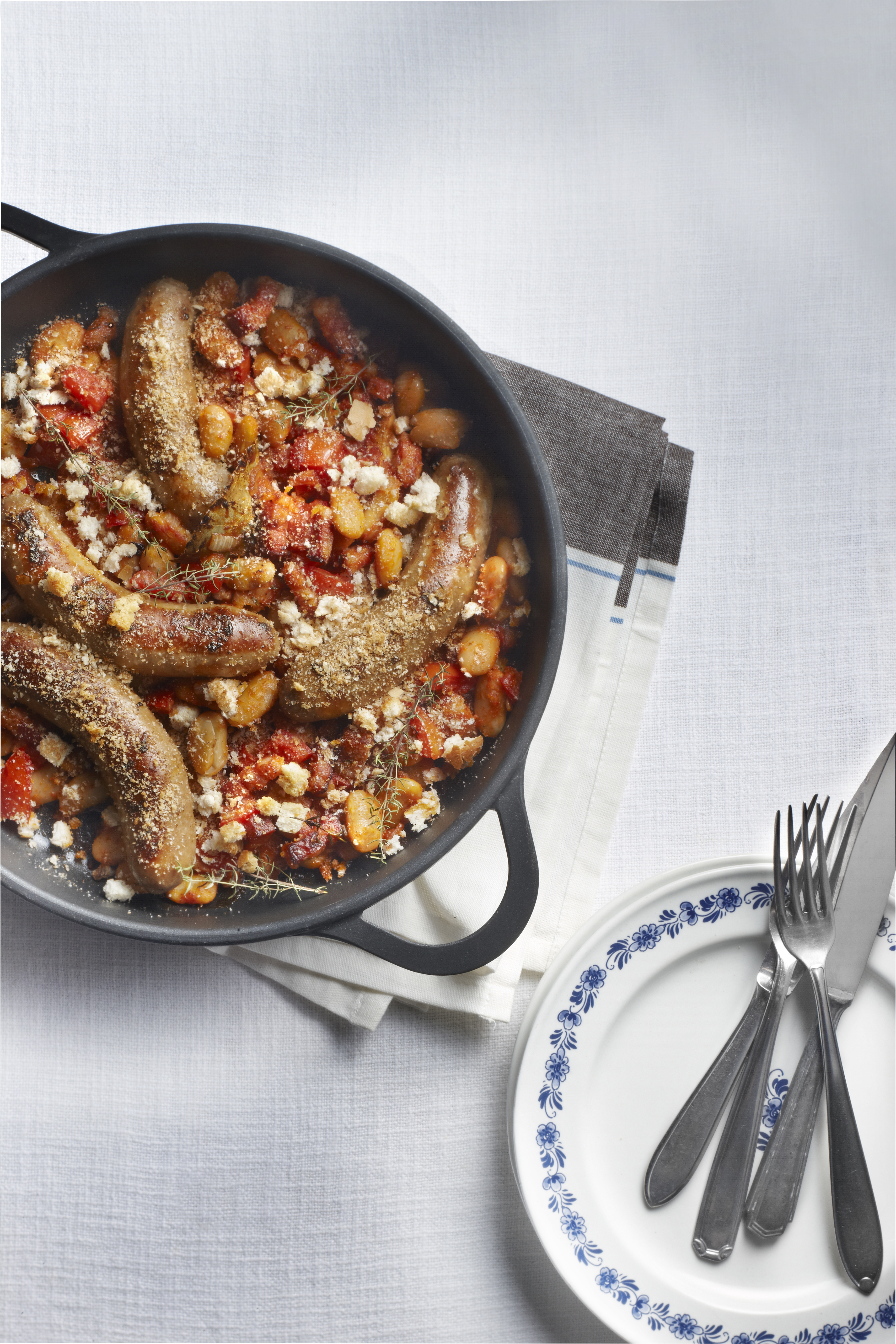 Cassoulet met spek en worst