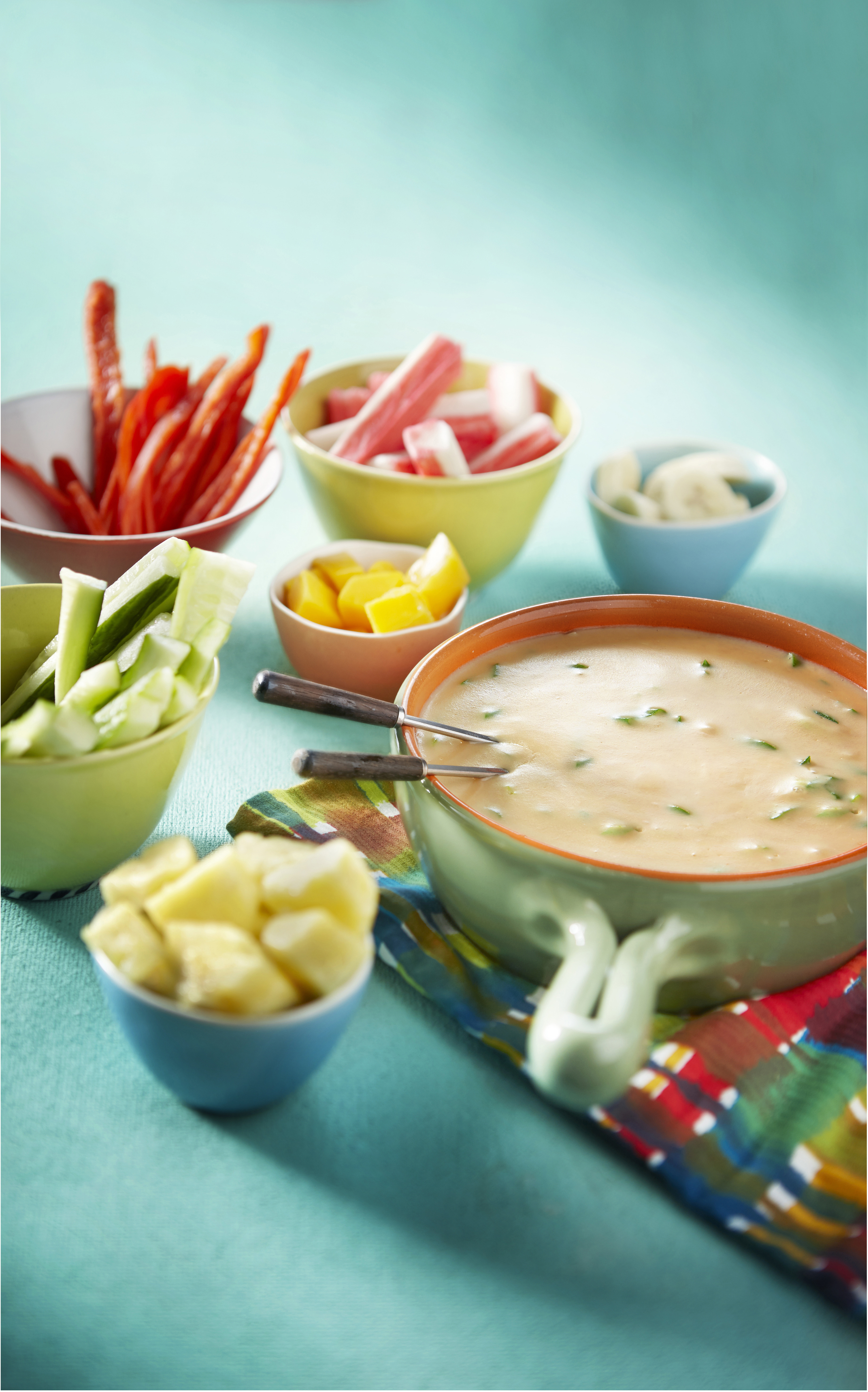 Caribische kaasfondue