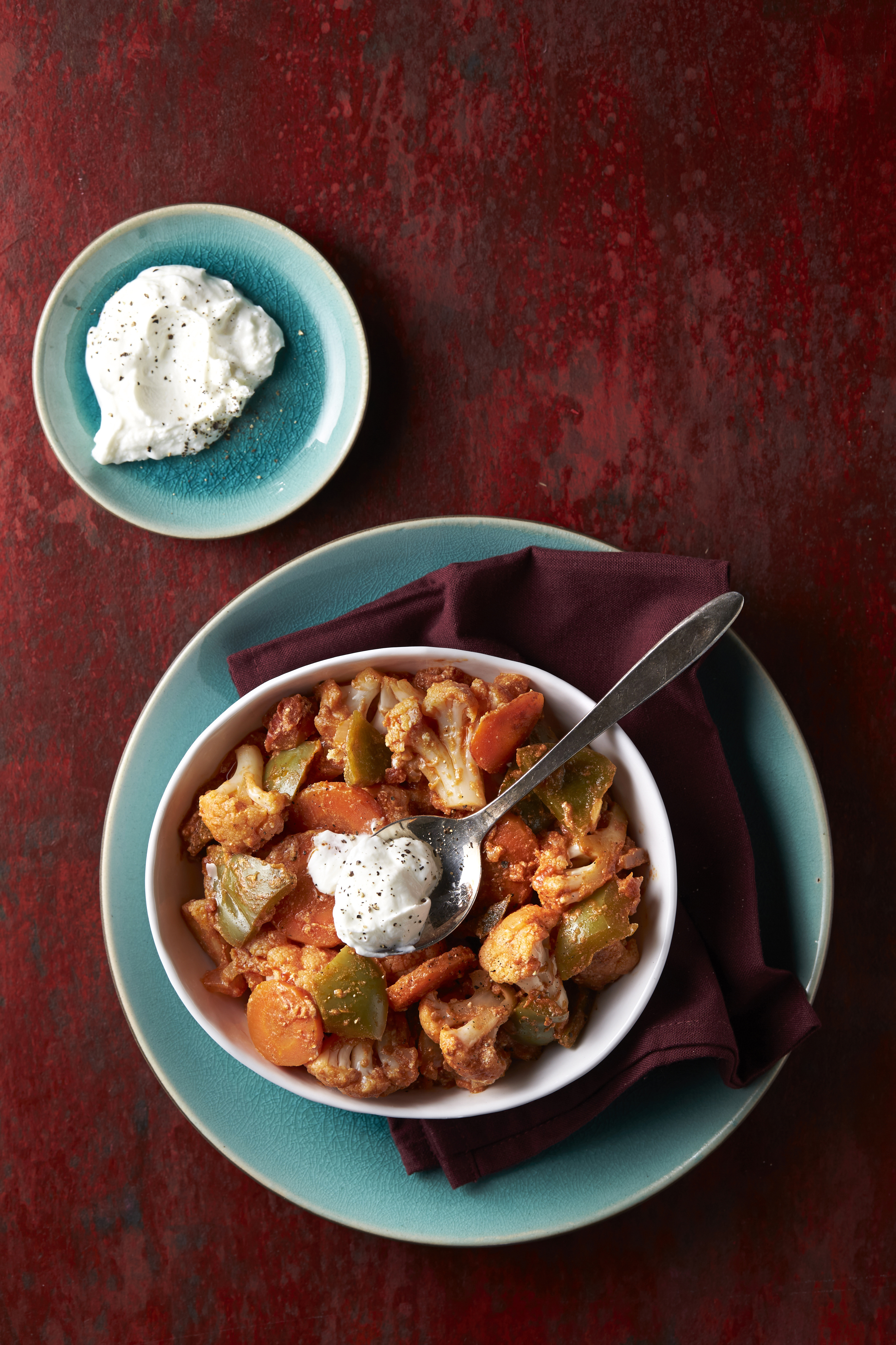 Bloemkoolcurry met yoghurt