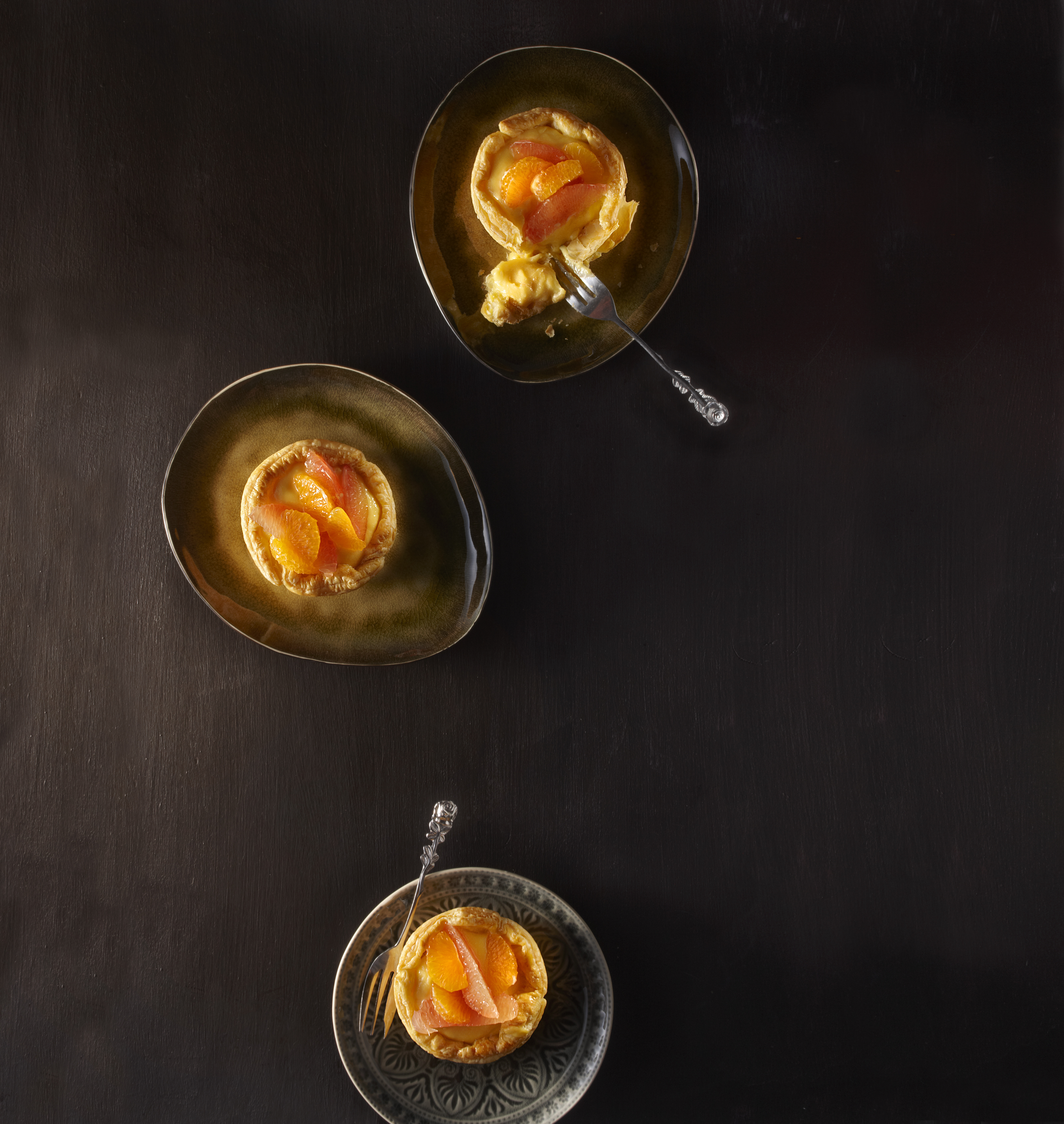 Bladerdeegschelpjes met citrusvulling