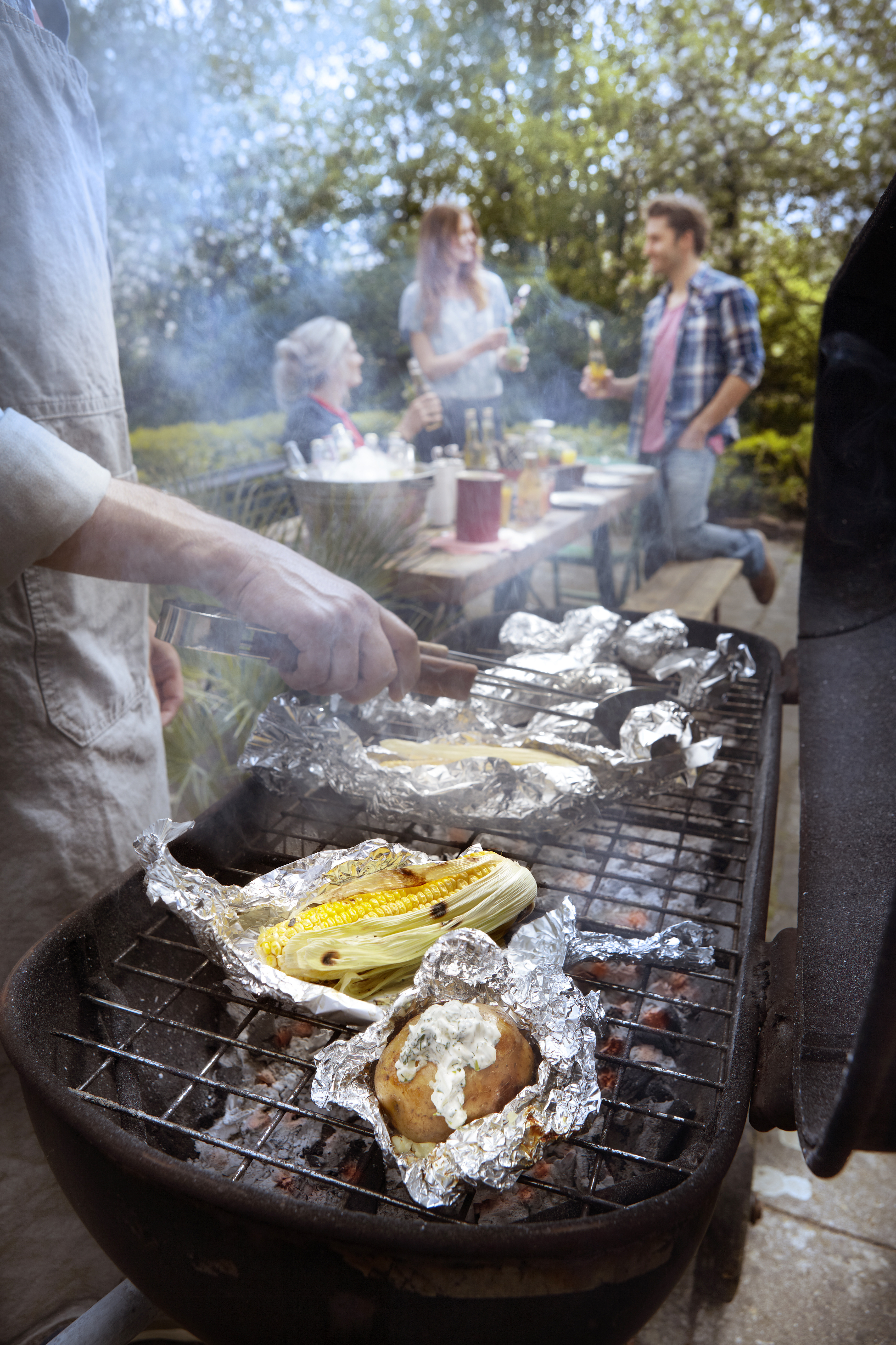 Baked potato met roomsalsa