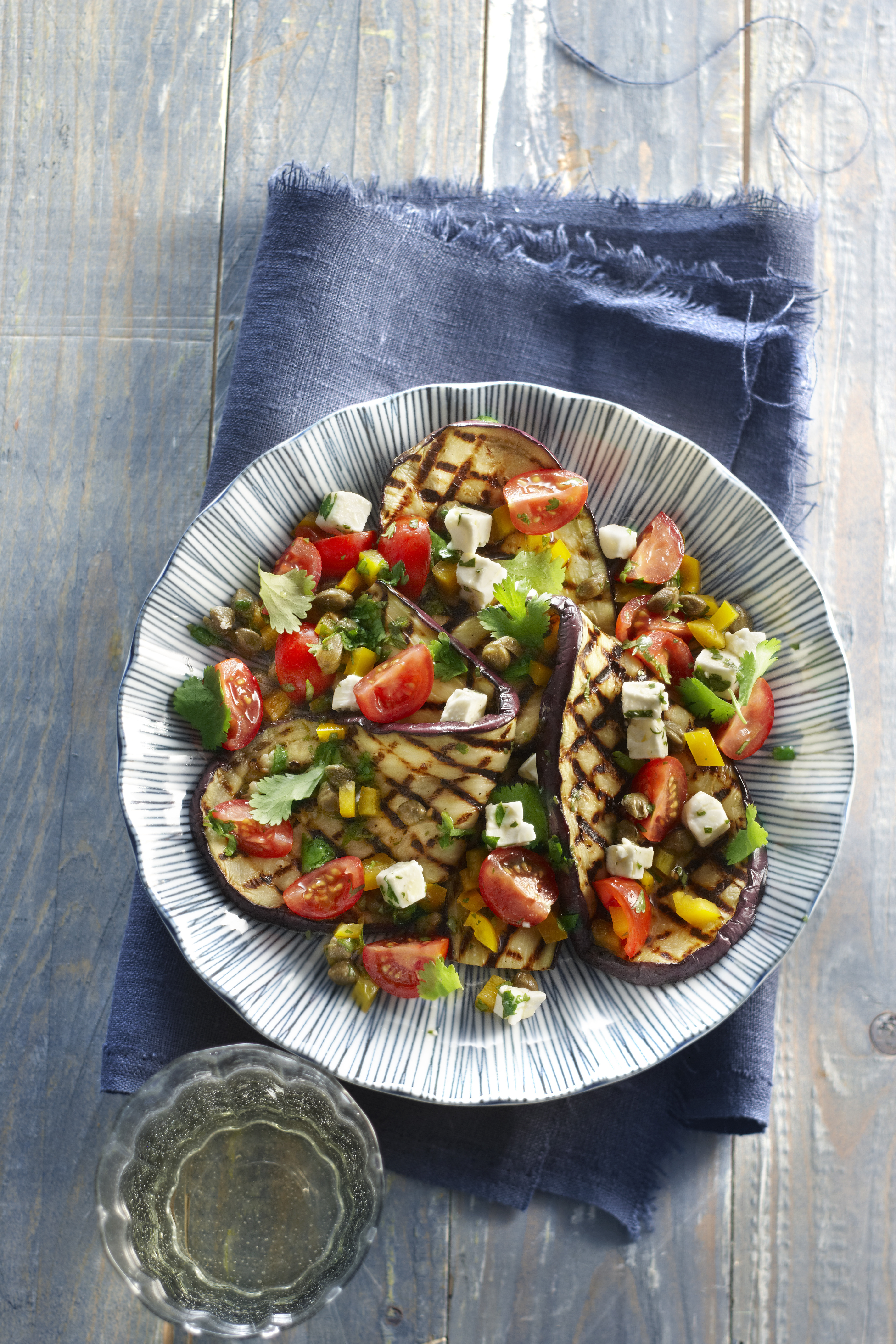 Auberginesalade met feta