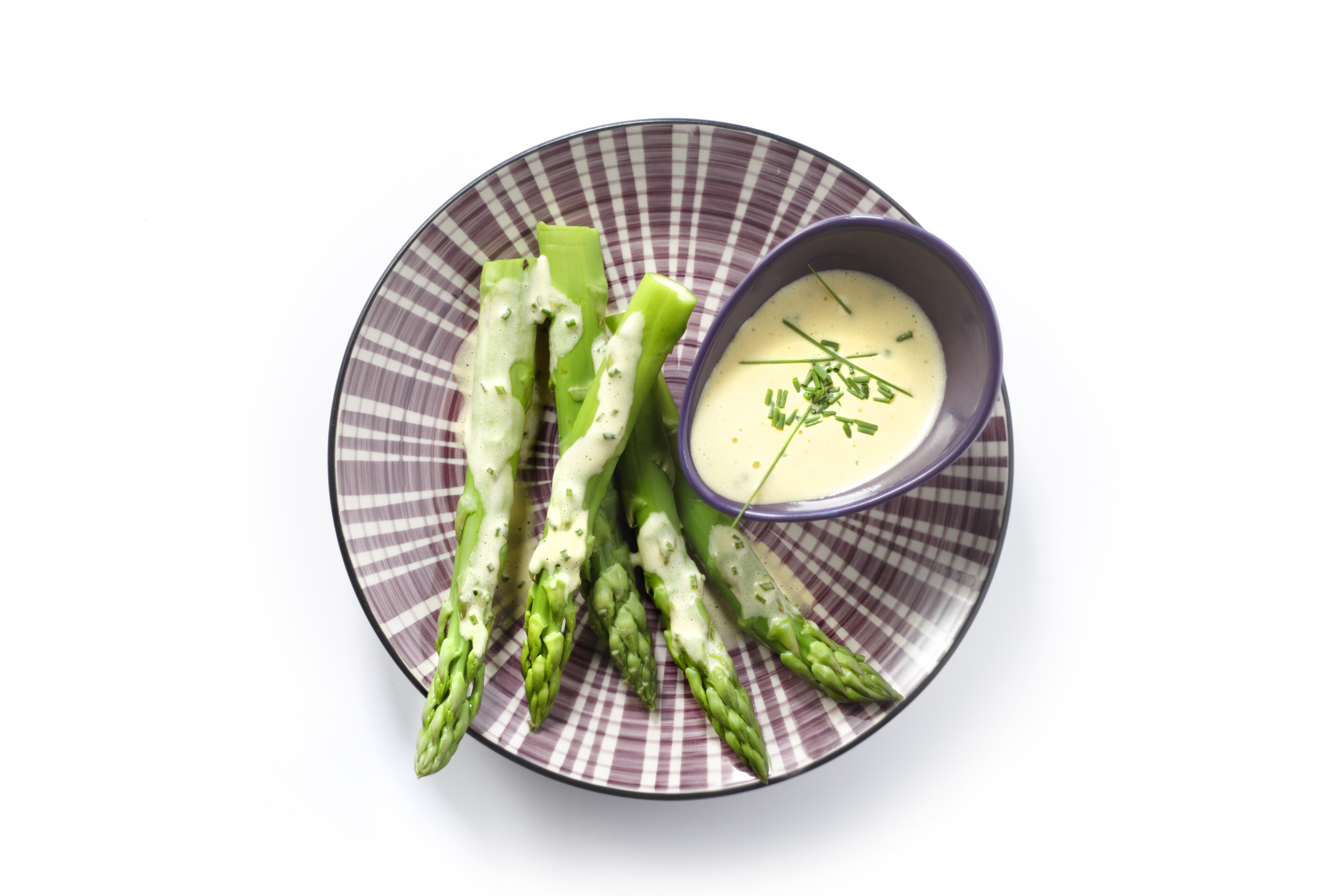 Asperges met sinaasappel-bieslooksaus